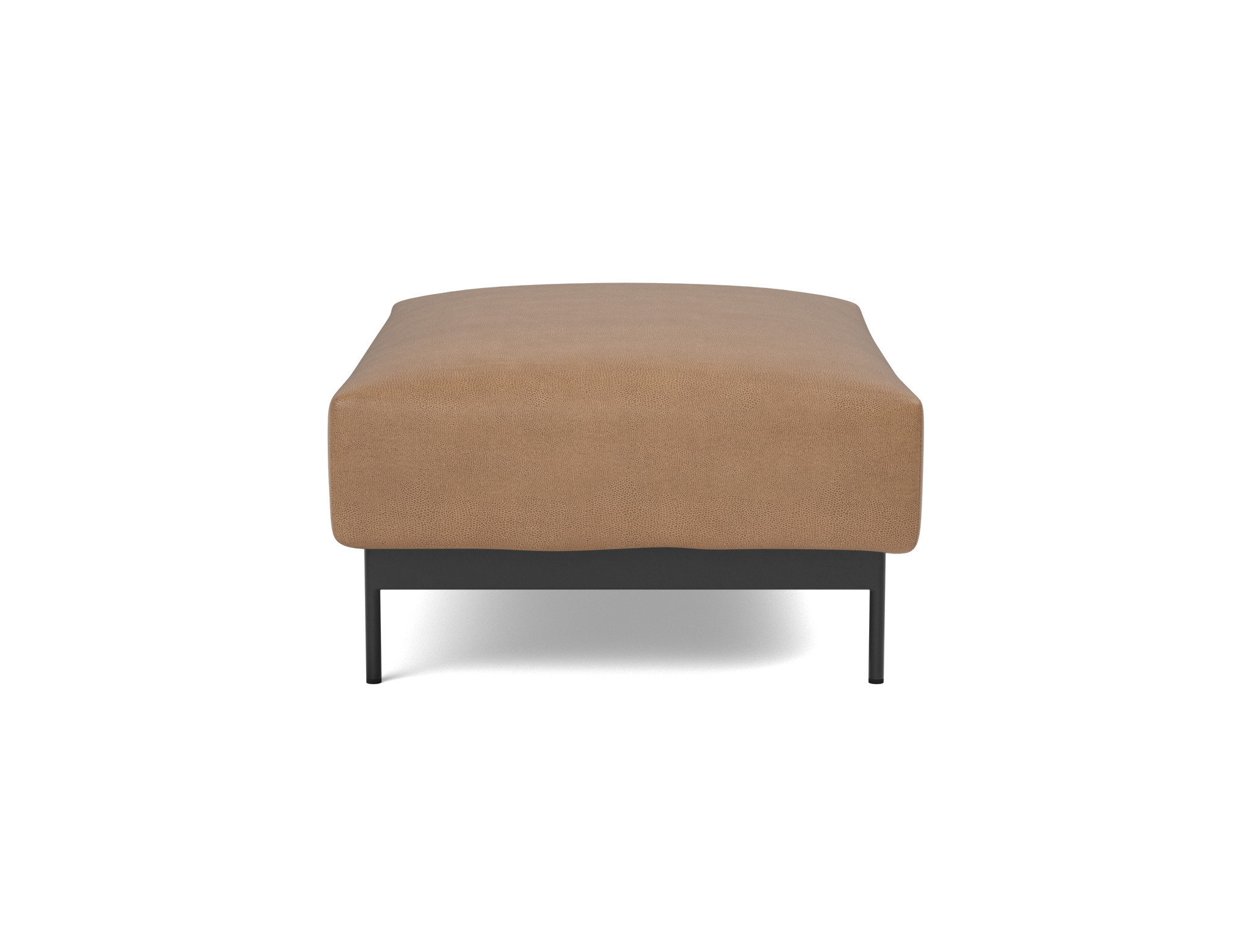 Hocker Malloy Lederoptik Faunal 551-Brown Beine Schwarzes Metall