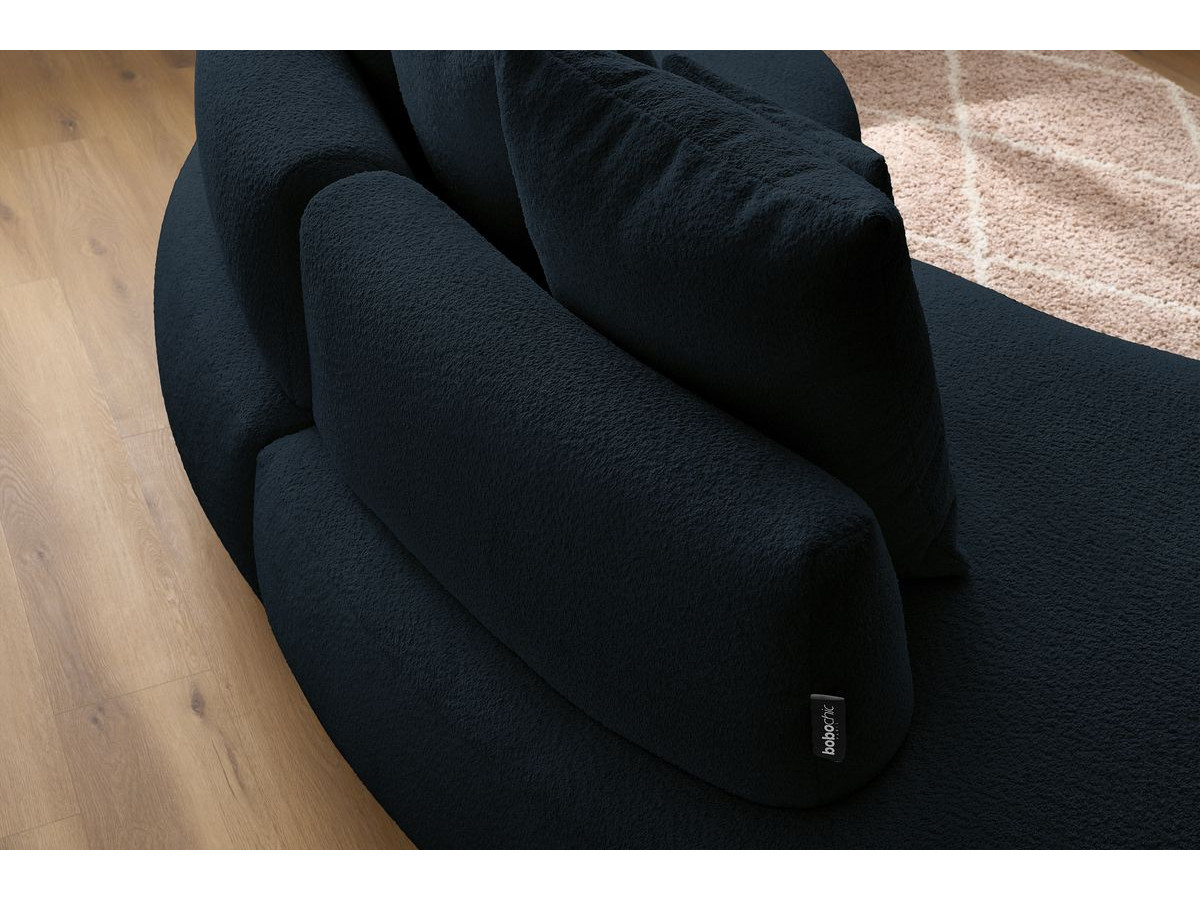 Bobochic Saint-germain Sofa 3-Sitzer Bouclé-Stoff Dunkelblau