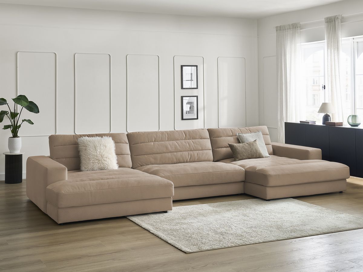 Bobochic Sierra Wohnlandschaft Samt Taupe