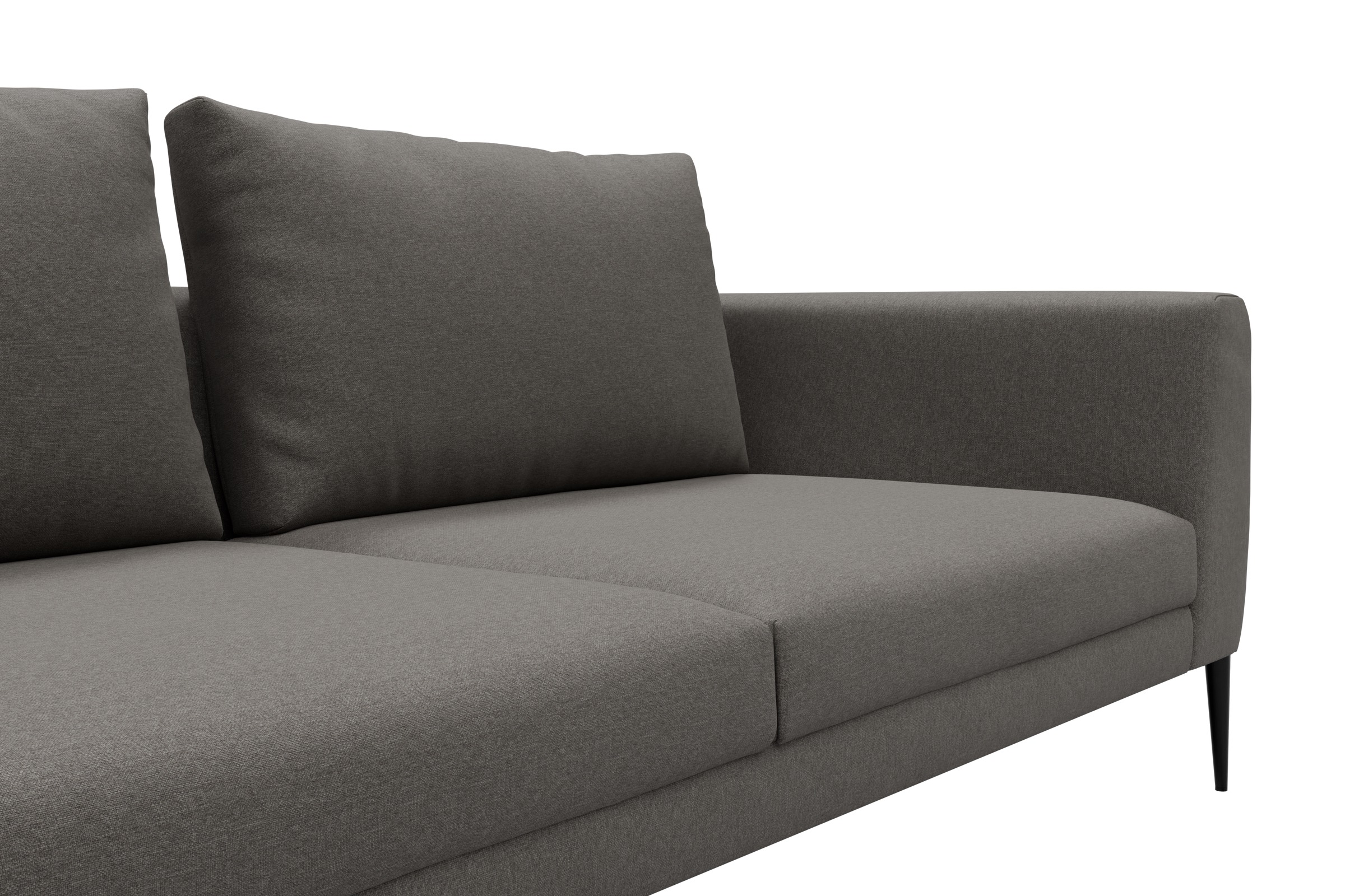 Ecksofa Paul Relax-Ecke links mit 2-Sitzer Satya-Taupe
