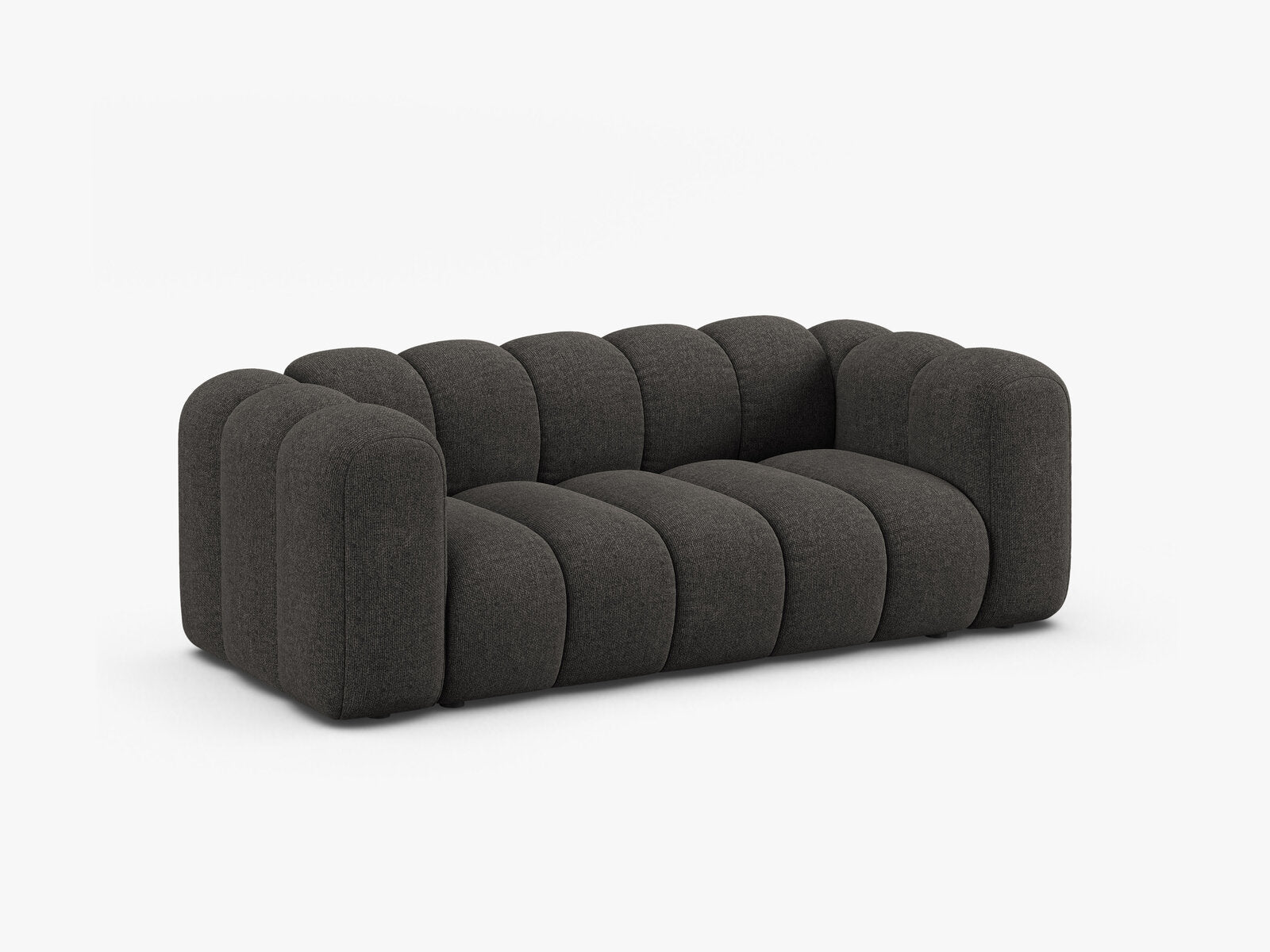 Micadoni Sofa Lupine 2-Sitzer Chenille Eden Dunkelgrau