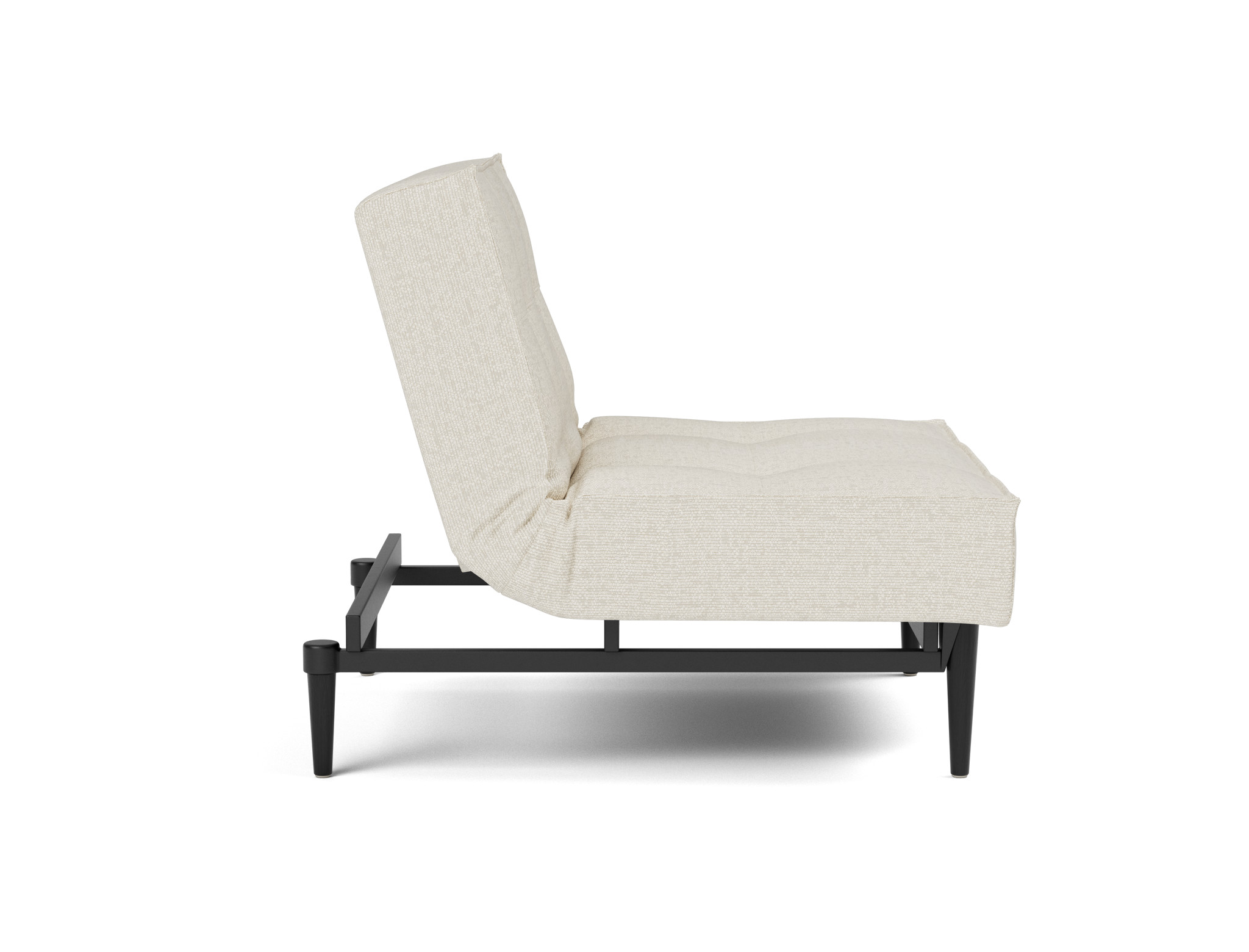 Sessel Splitback Boucle Skandi 531-Off-White Beine Styletto Eiche schwarz