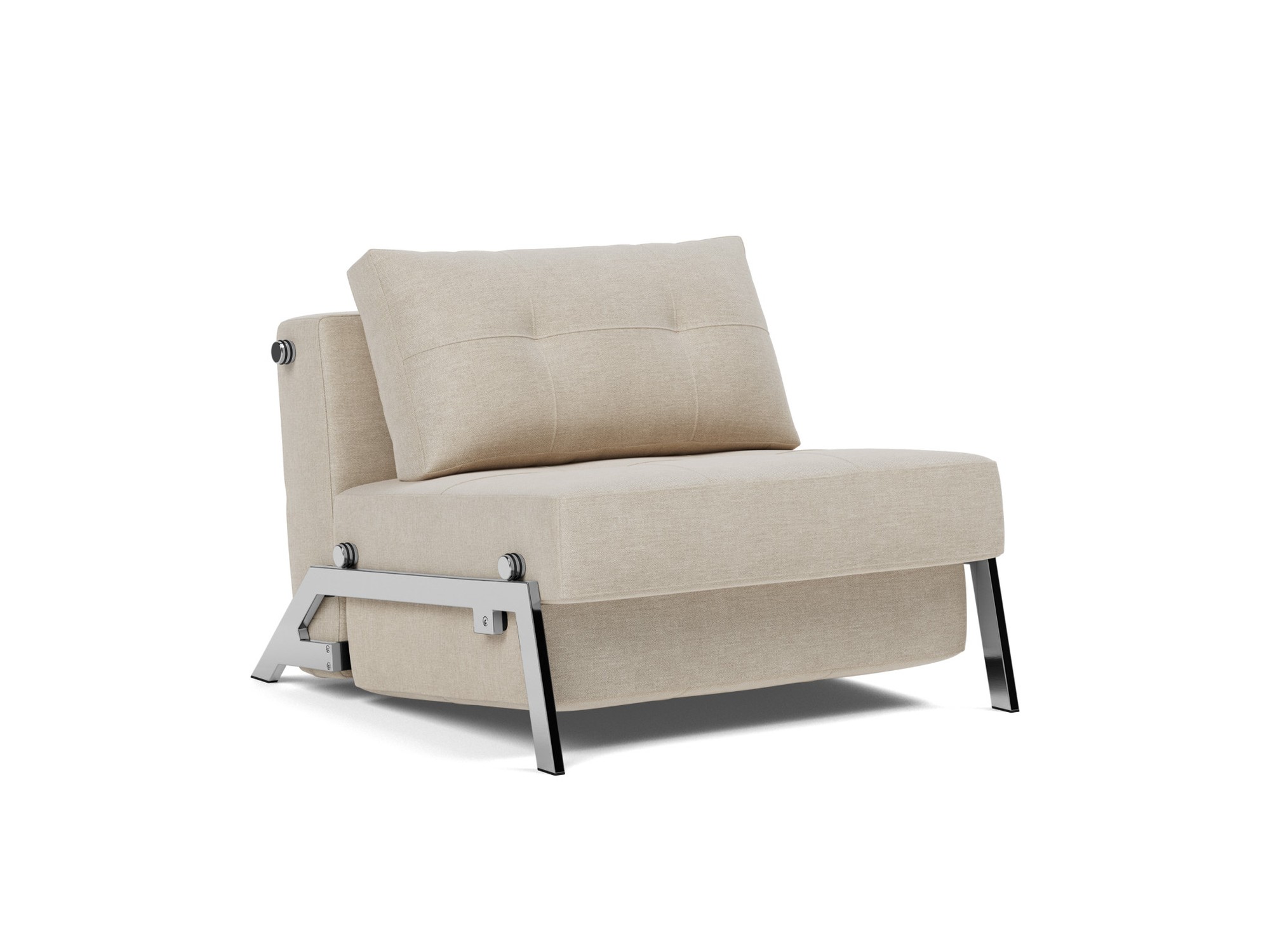 Schlafsessel Cubed 90 Flachgewebe Phobos 586-Latte Beine Chrom