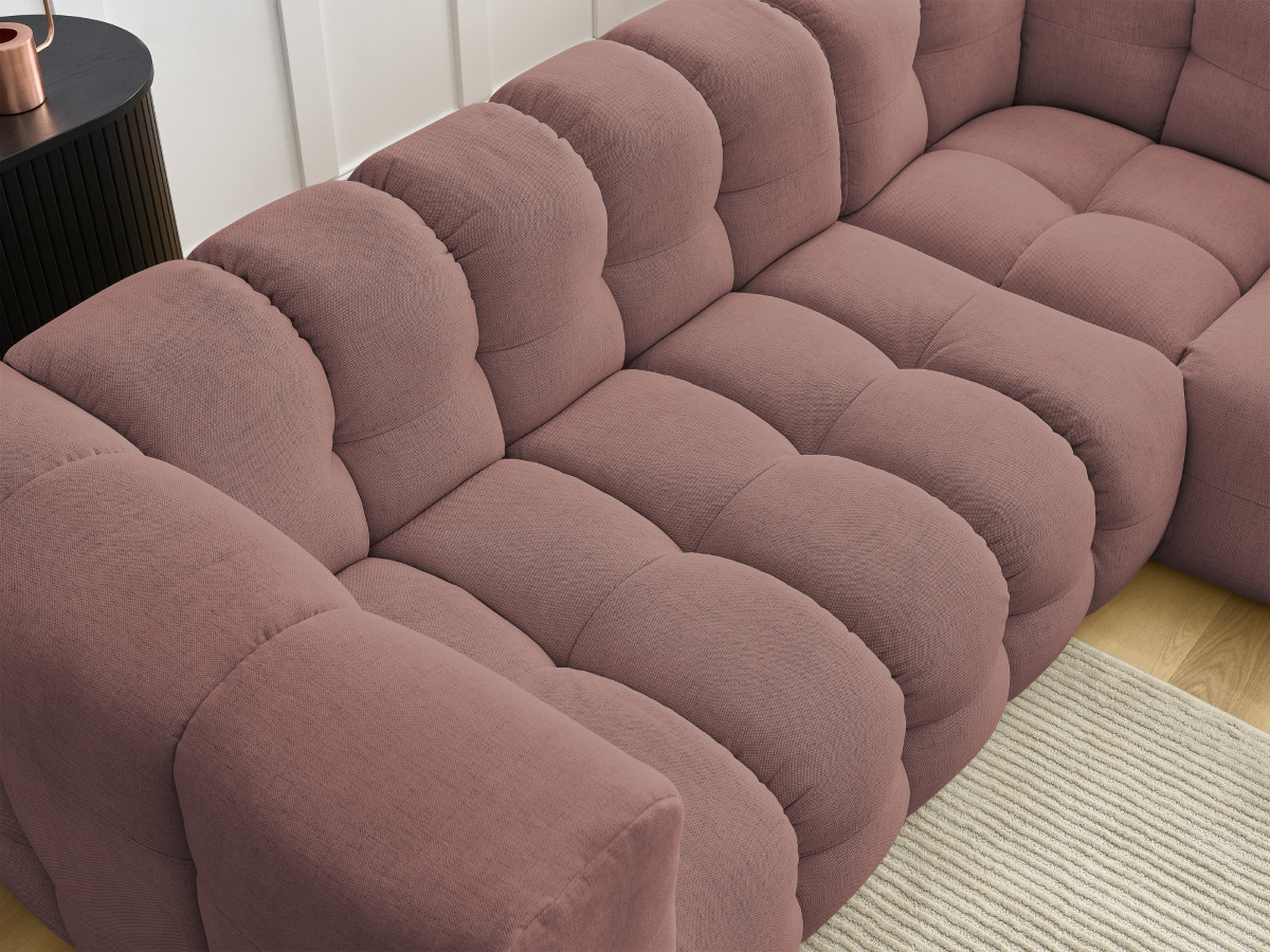 Bobochic Cloud Ecksofa 268 × 184 cm Stoff Rosa