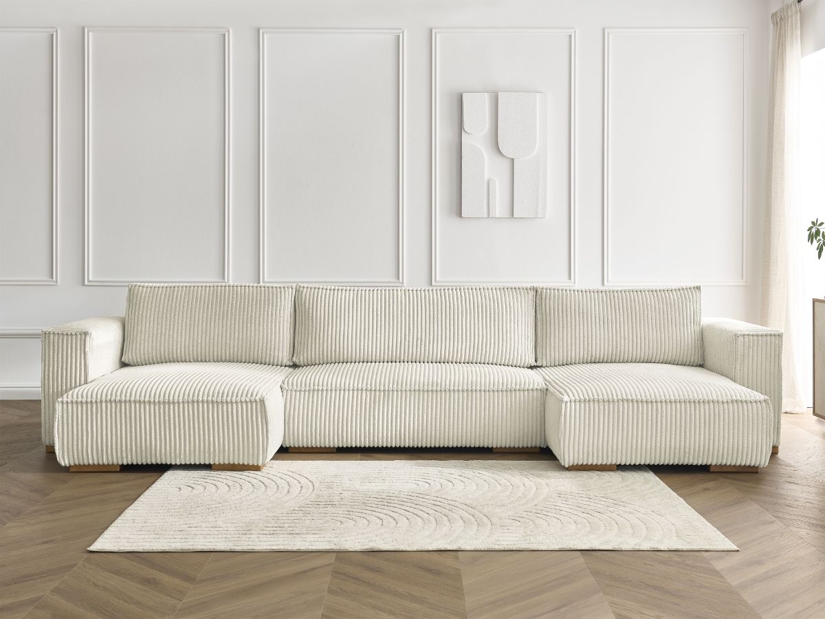 Bobochic Chelsea Wohnlandschaft Breitcord weich Beige