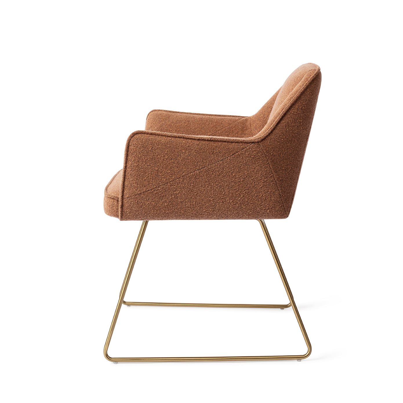 Jesper Home Esszimmerstuhl Tome Cinnamon-Bun Slide Gold