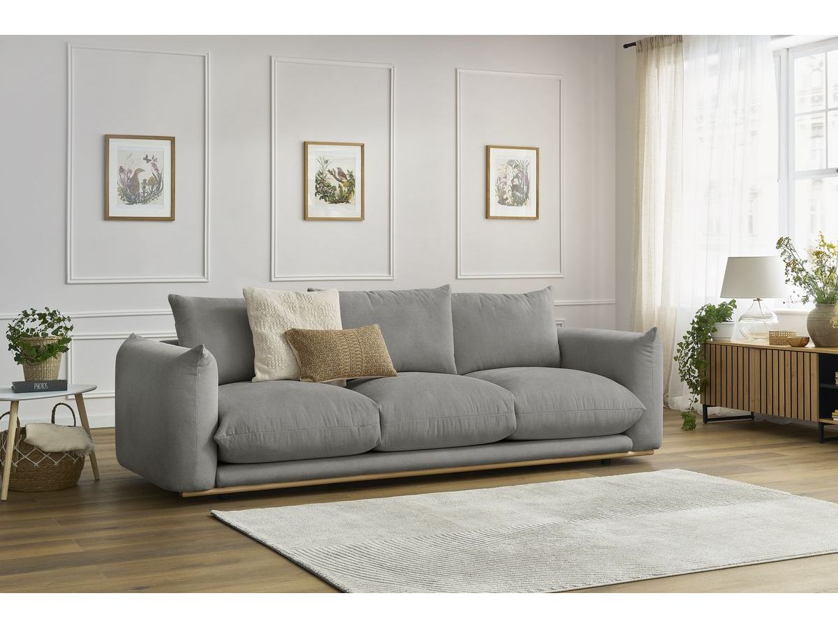 Bobochic Ernest Sofa 3-Sitzer 265 × 106 cm Stoff Dunkelgrau
