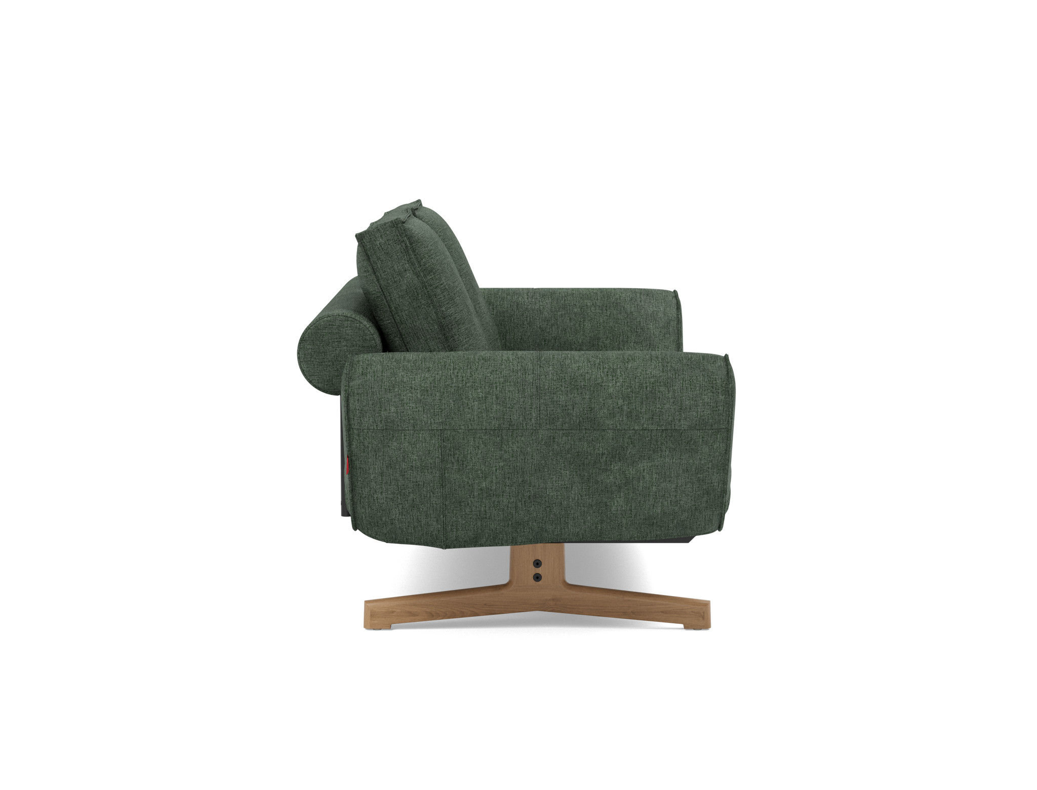 Tagesbett Ghia Flachgewebe Avella 281-Pine-Green Beine Eiche