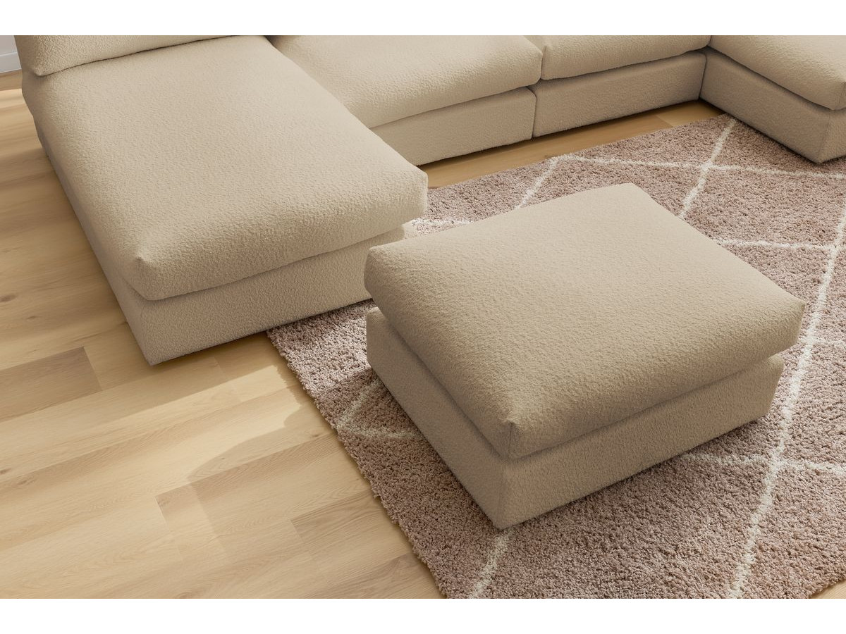Bobochic Paris Wohnlandschaft Bouclé-Stoff Braun
