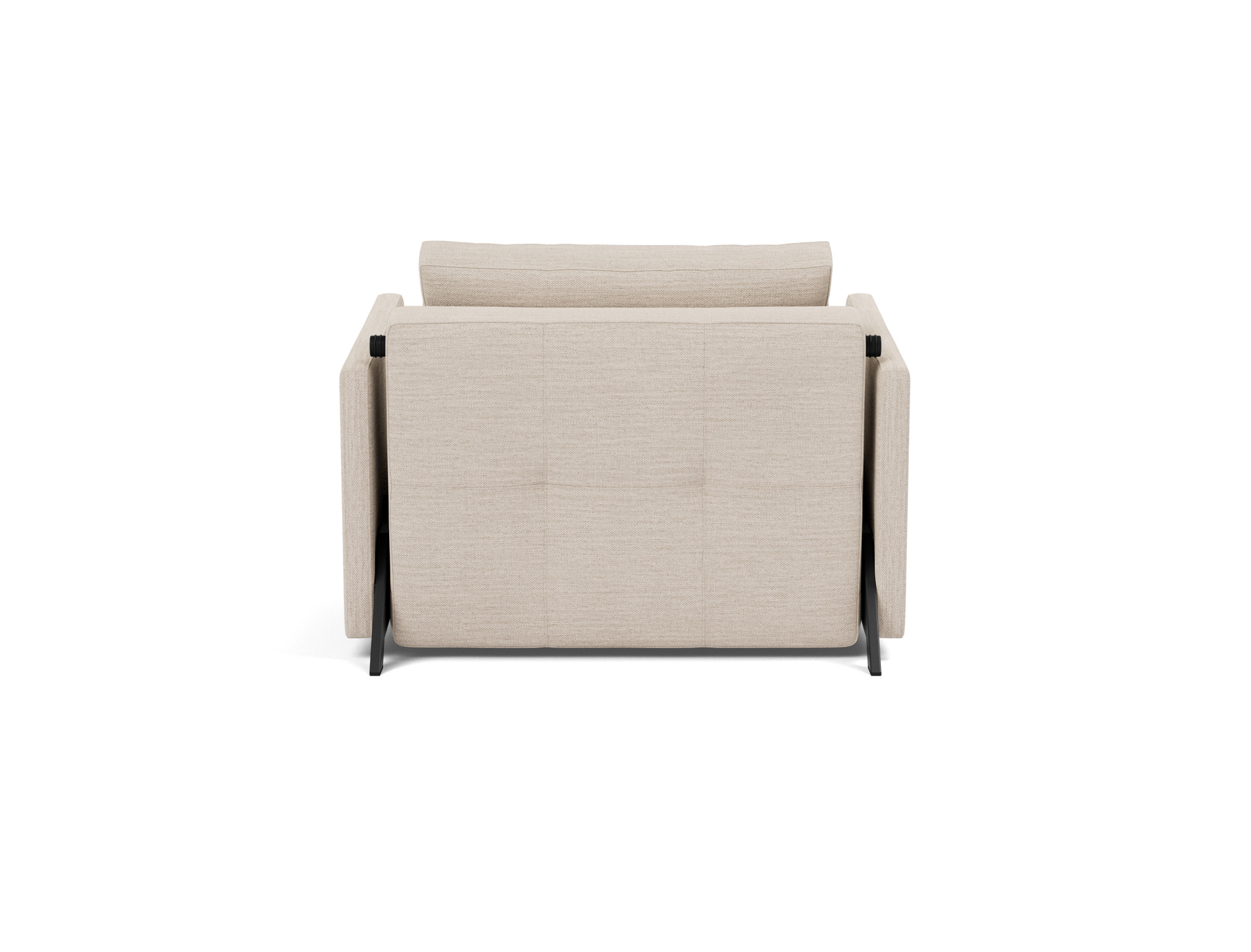 Schlafsessel Cubed 90 mit Armlehnen Webstoff Blida 612-Sand-Grey