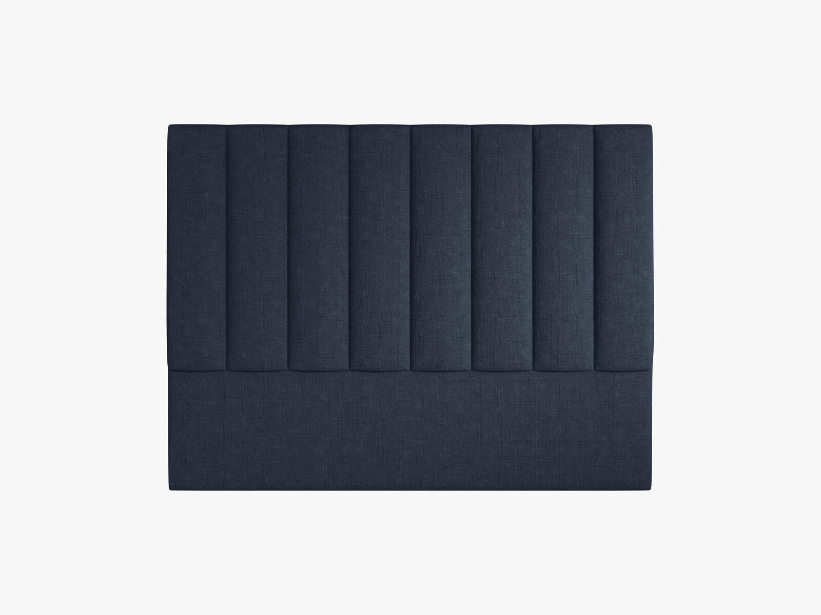 Micadoni Marl Samtiger Kopfteil 140 cm (H 120 cm) Strukturierter Stoff Liberty Marineblau 160x120