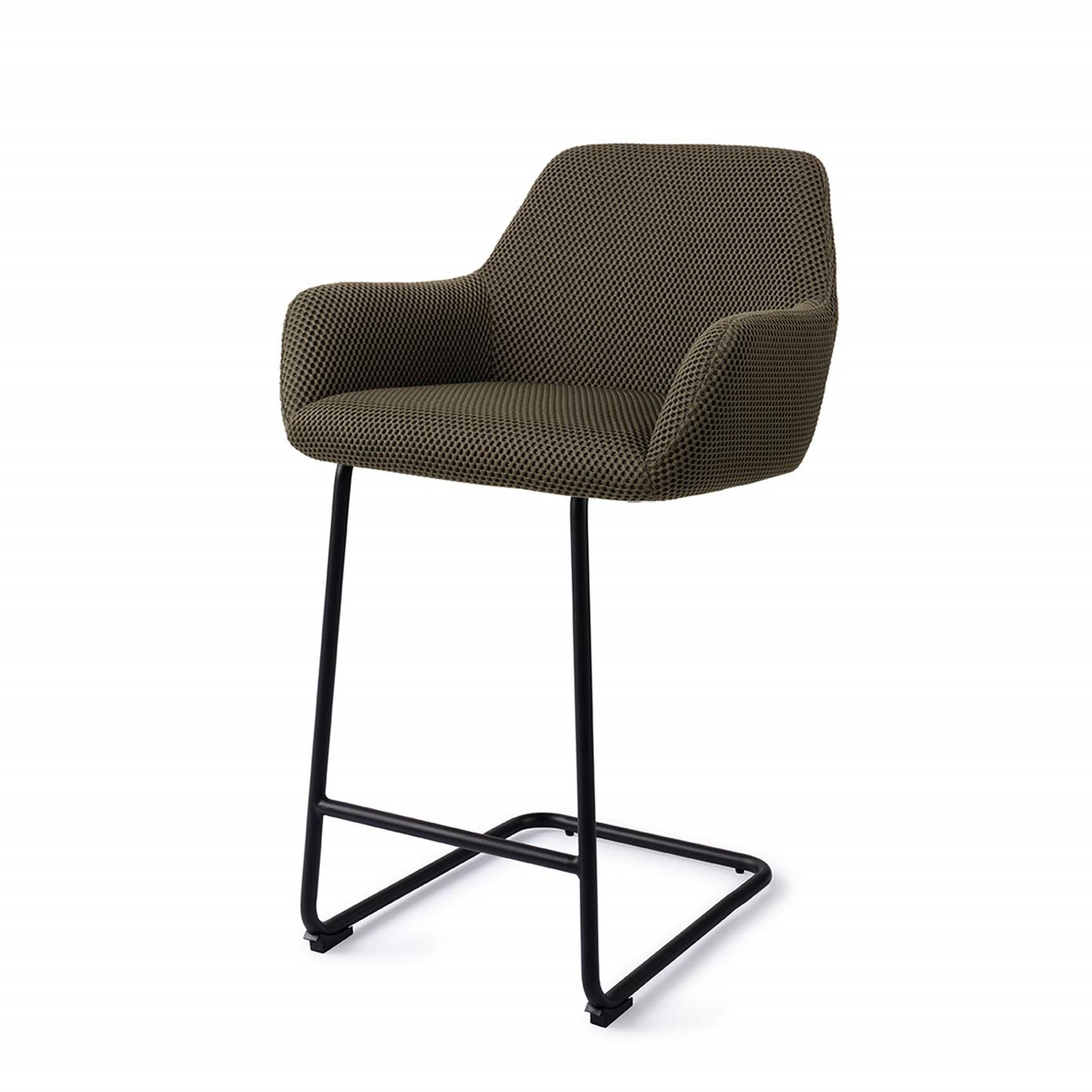 Jesper Home Barhocker Hiroo Jungle-Jewel Arch Schwarz Barhöhe (75cm)