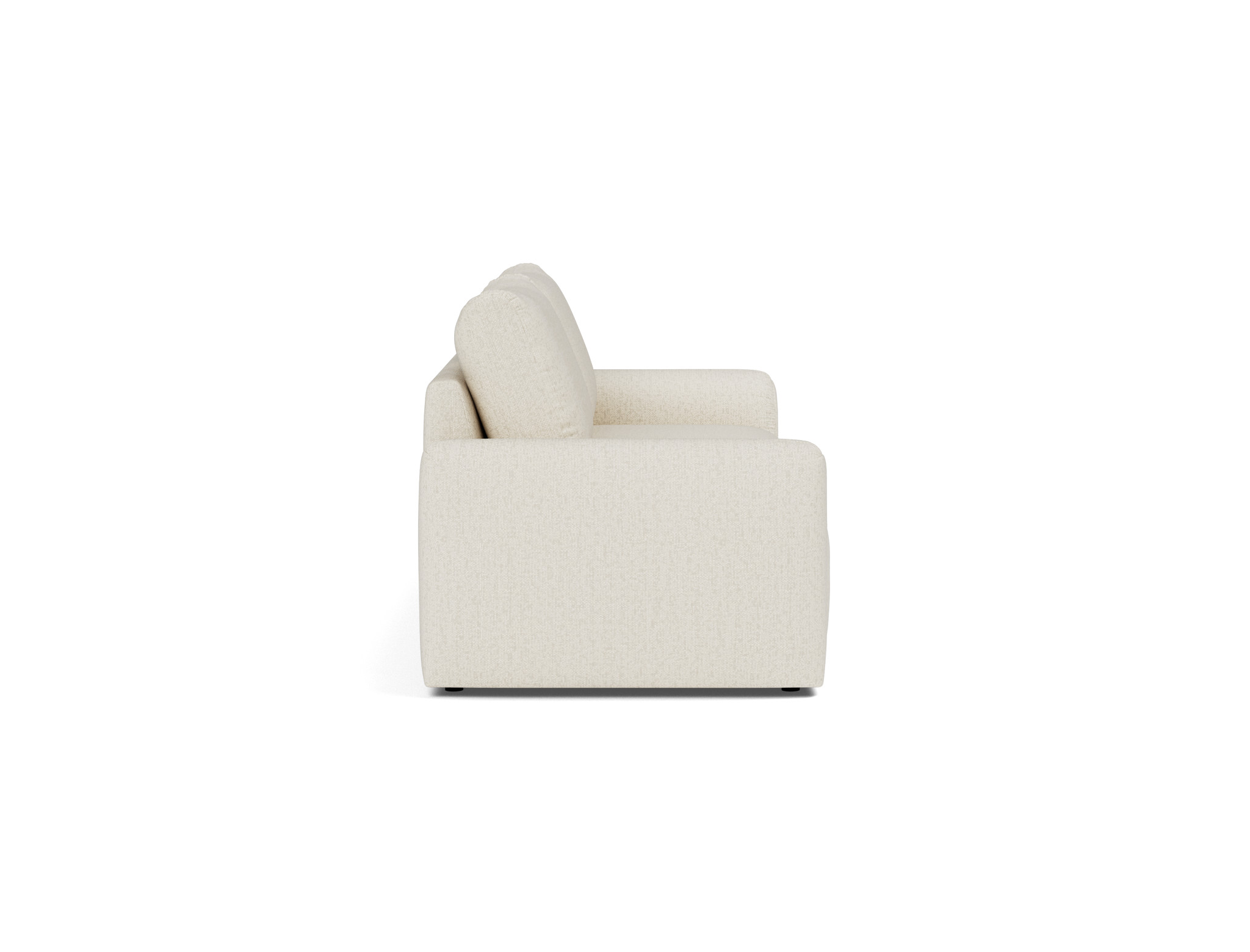 Schlafsofa Norum mit Chunky-Armlehnen Boucle Skandi 531-Off-White