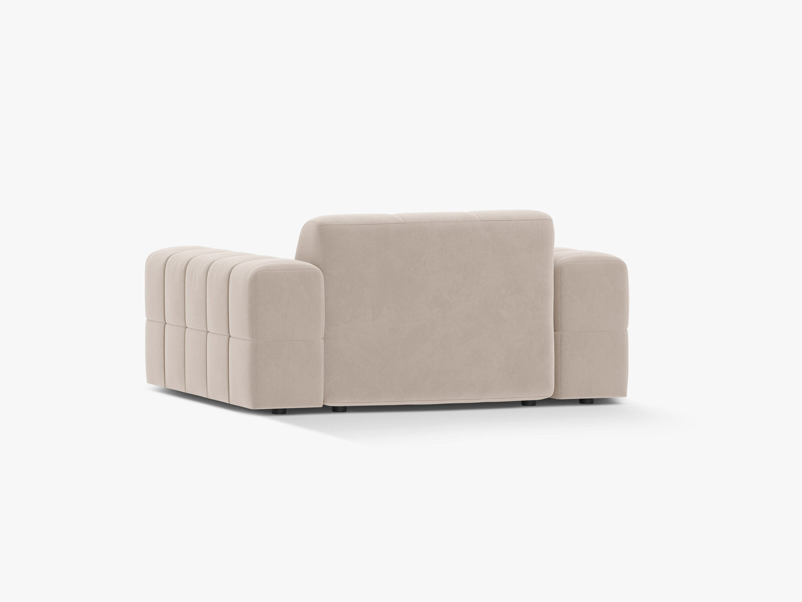 Micadoni Sessel Jennifer 1-Sitzer Samt Venus Helles Beige
