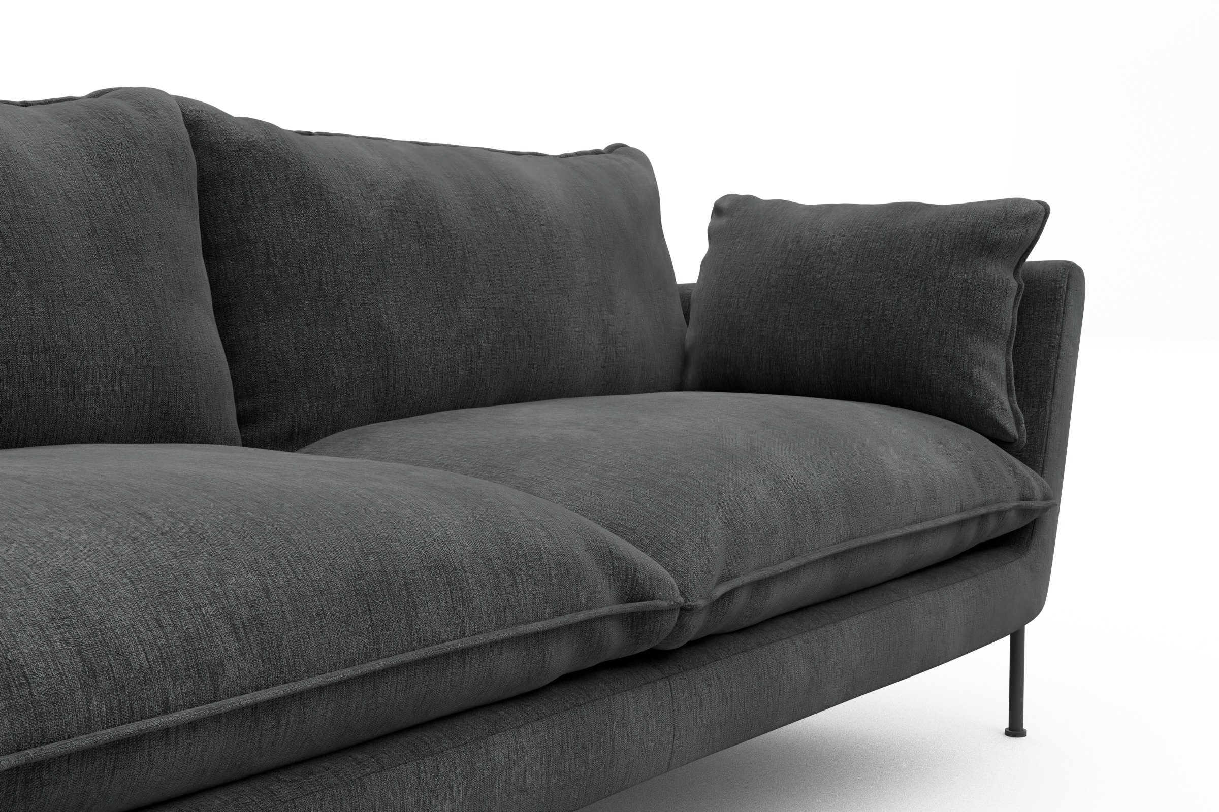 Sofa Anton PREMIUM 3-Sitzer Smooth-Deep-Warm-Grey