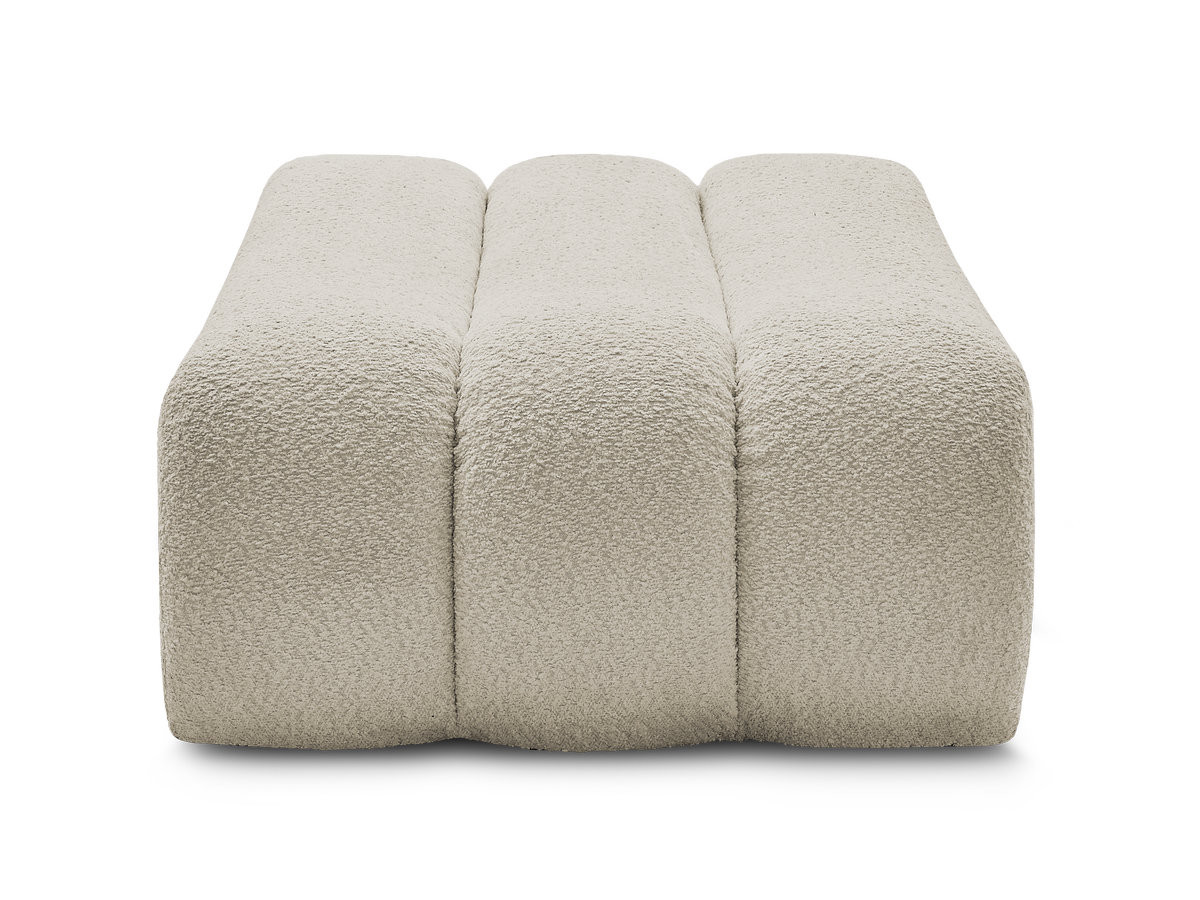 Bobochic Azra Pouf Bouclé-Stoff Beige