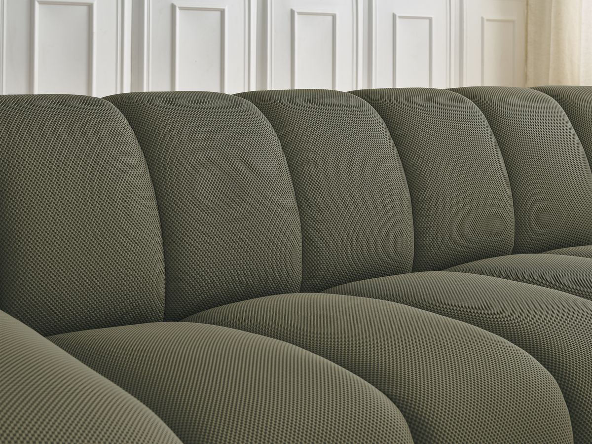 Bobochic Hayden Sofa 3-Sitzer Mesh-Stoff Grün