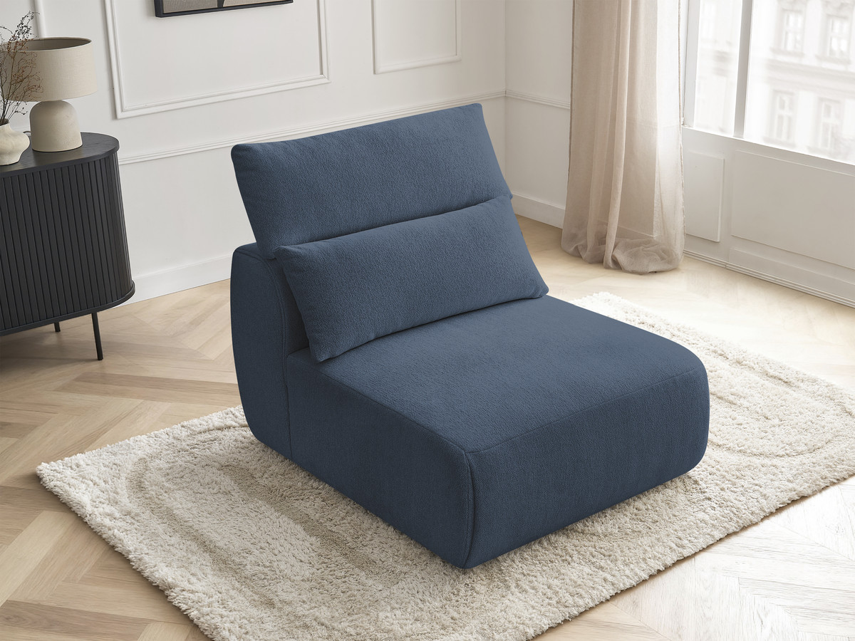 Bobochic Jana Sofamodul 1-Sitzer Melange-Stoff Blau