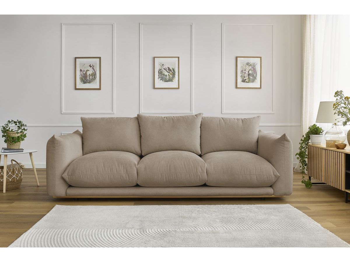 Bobochic Ernest Sofa 3-Sitzer 265 × 106 cm Stoff Taupe