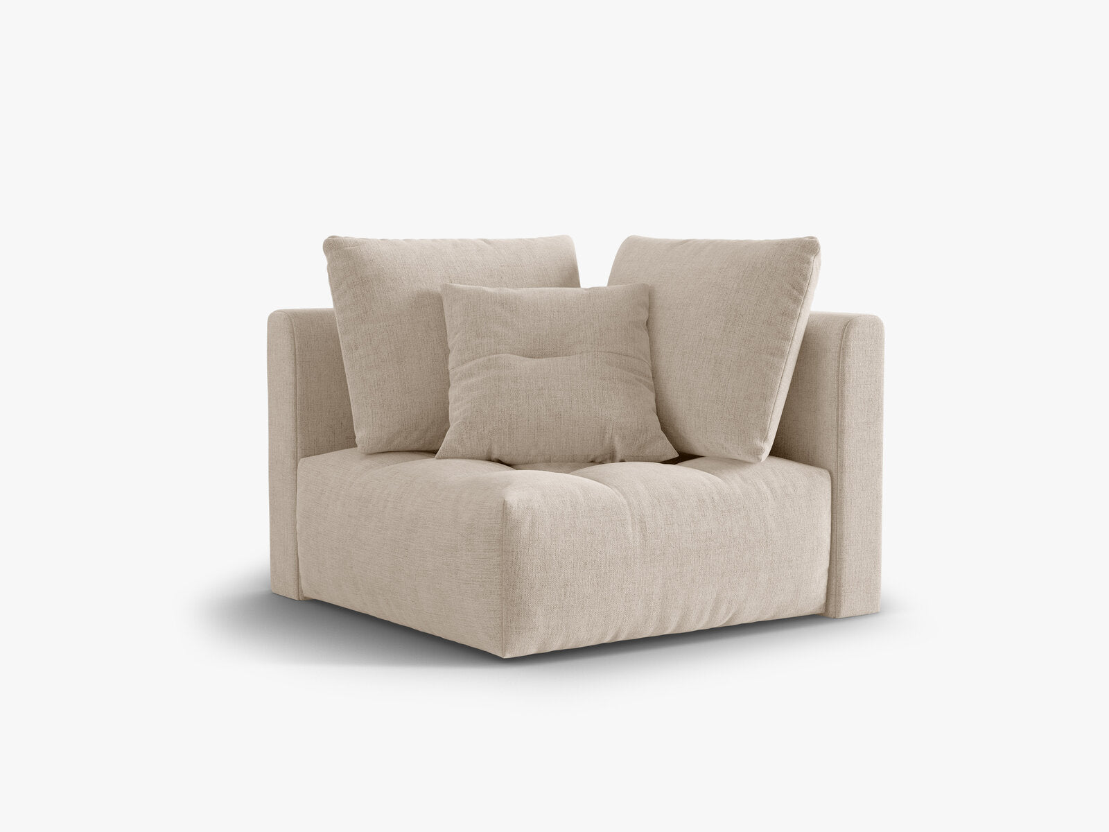 Micadoni Symmetrisches Eckmodul Bloom Strukturierter Stoff Wind Helles Beige