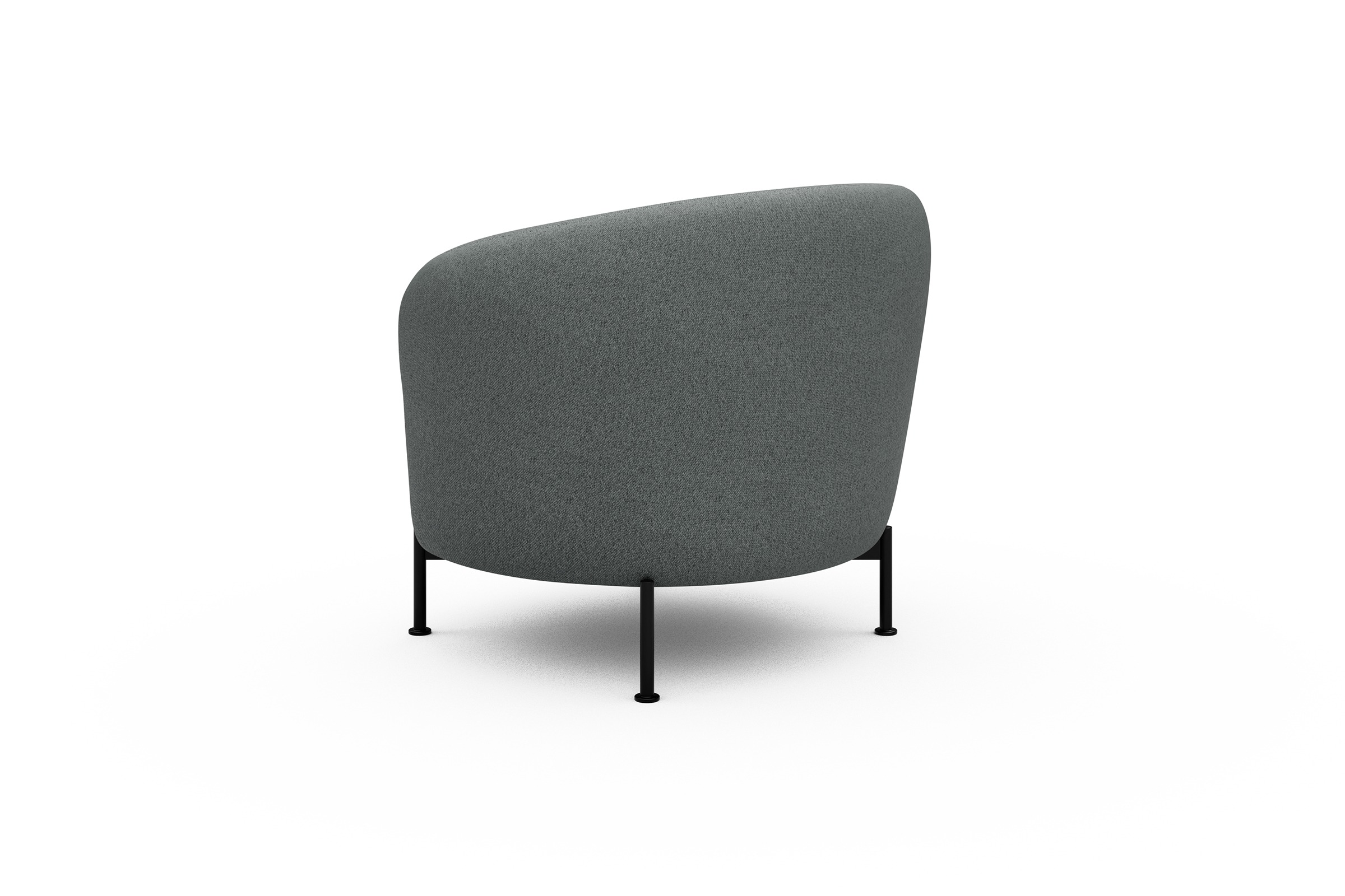 Sessel Ronda X-Metallgestell Schwarz Denari-Soft-Grey