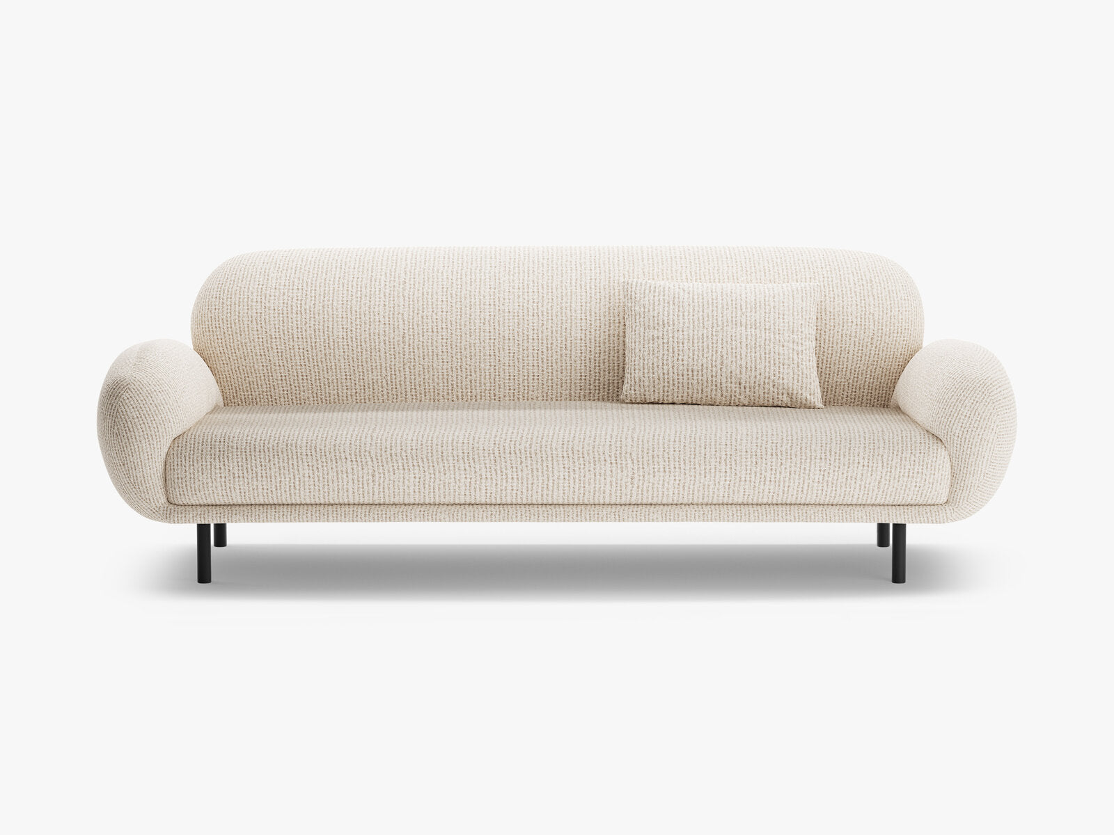 Micadoni Sofa Poppy 3-Sitzer Chenille Silencio Helles Beige