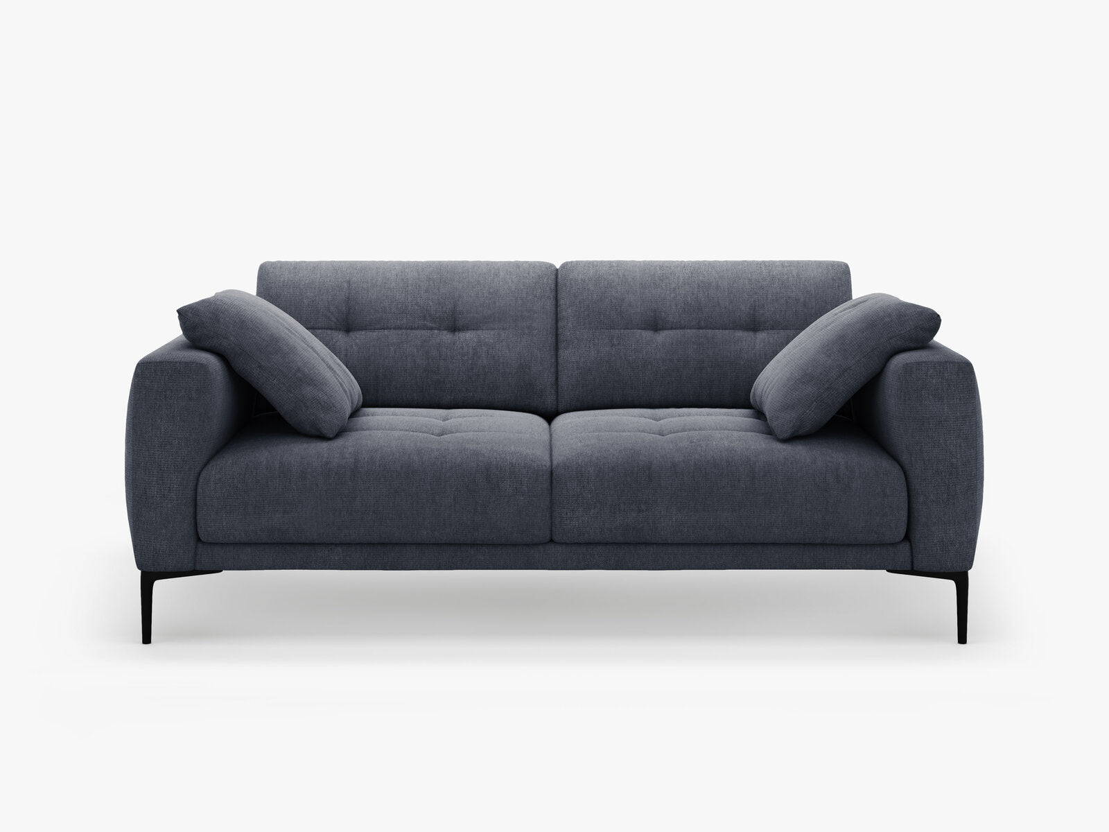 Micadoni Sofa Bemy 3-Sitzer Strukturierter Stoff Dunkelblau