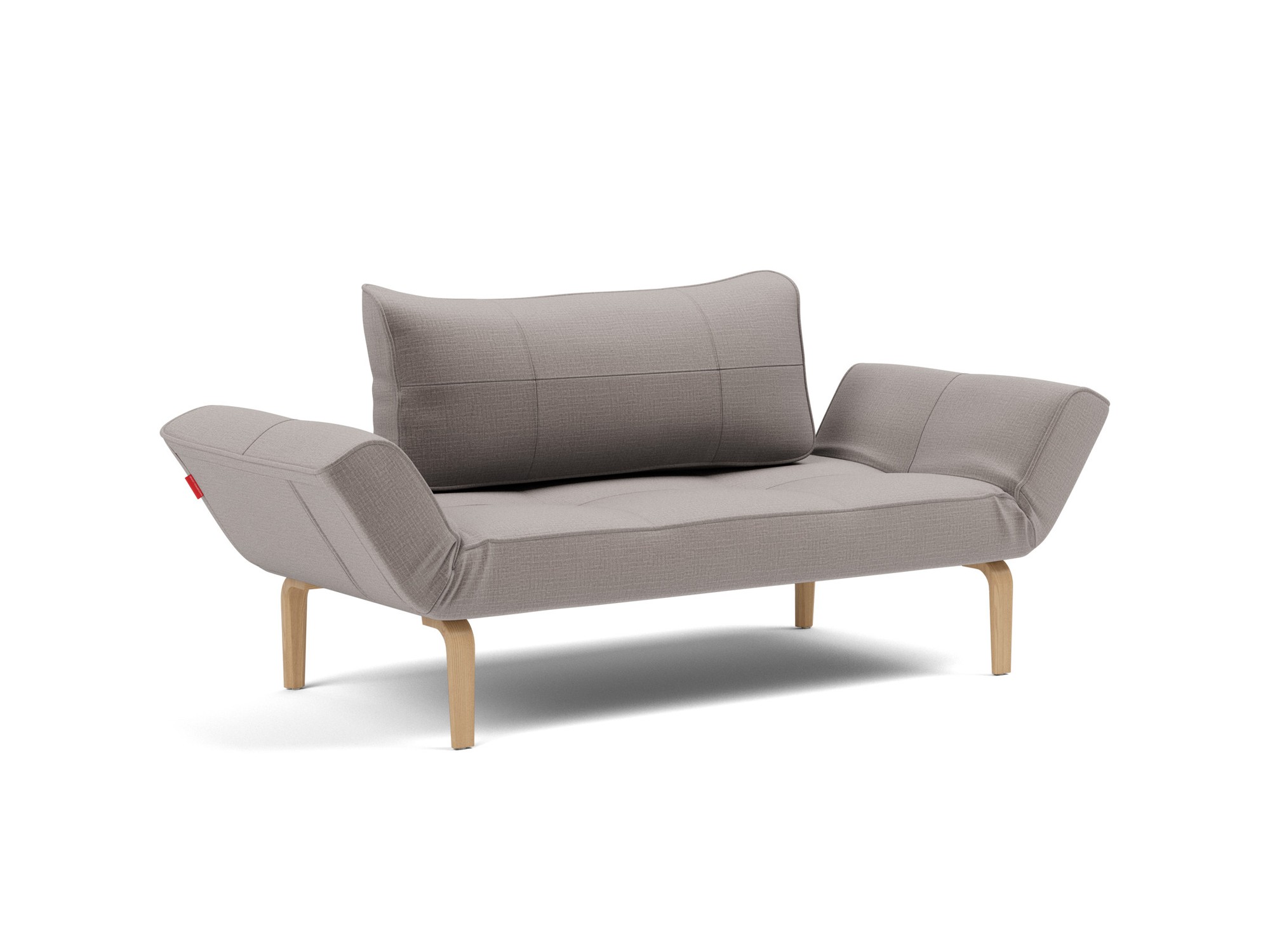 Tagesbett Zeal Chenille Esina 418-Truffle Beine Bow Eiche
