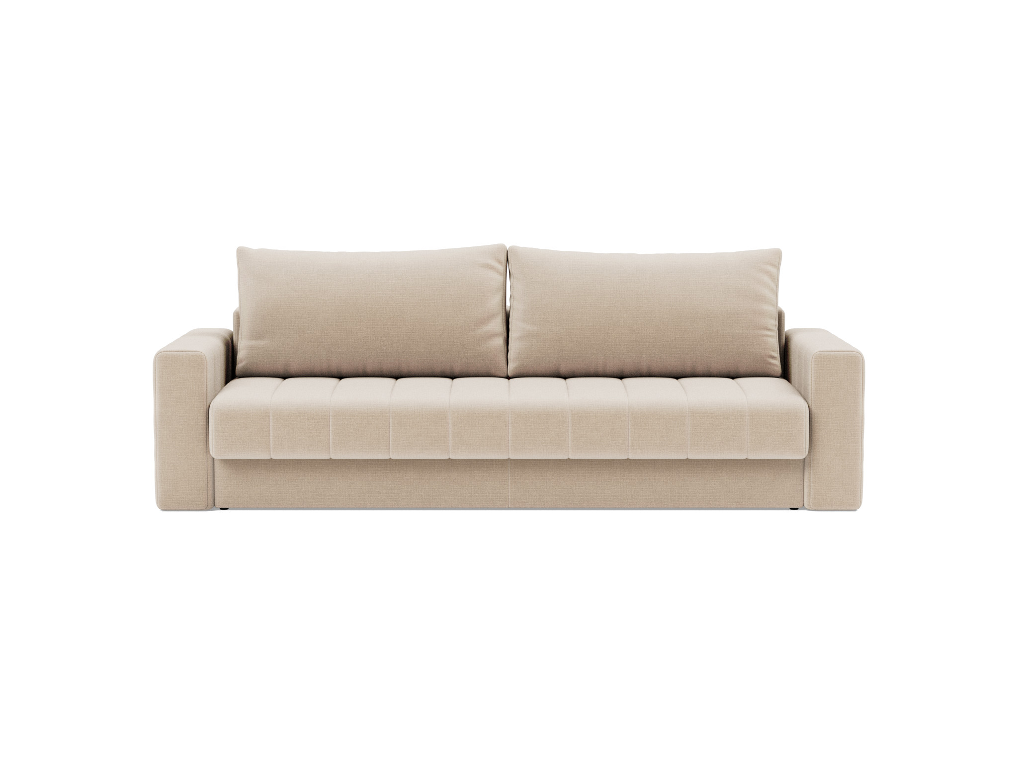Schlafsofa Akello mit Armlehnen Chenille Esina 410-Almond-Beige