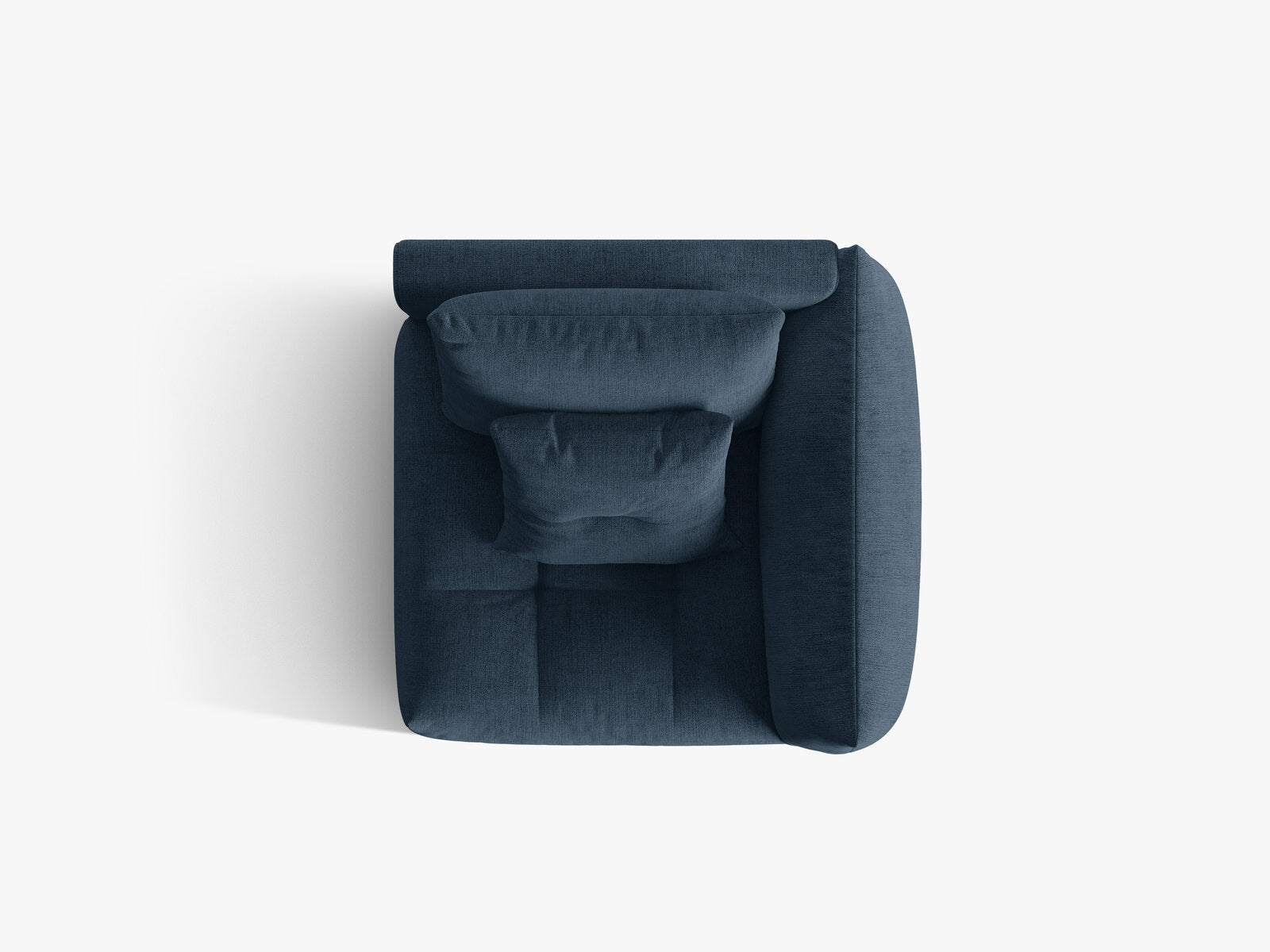 Micadoni Eckmodul Bloom Strukturierter Stoff Wind Marineblau Rechts