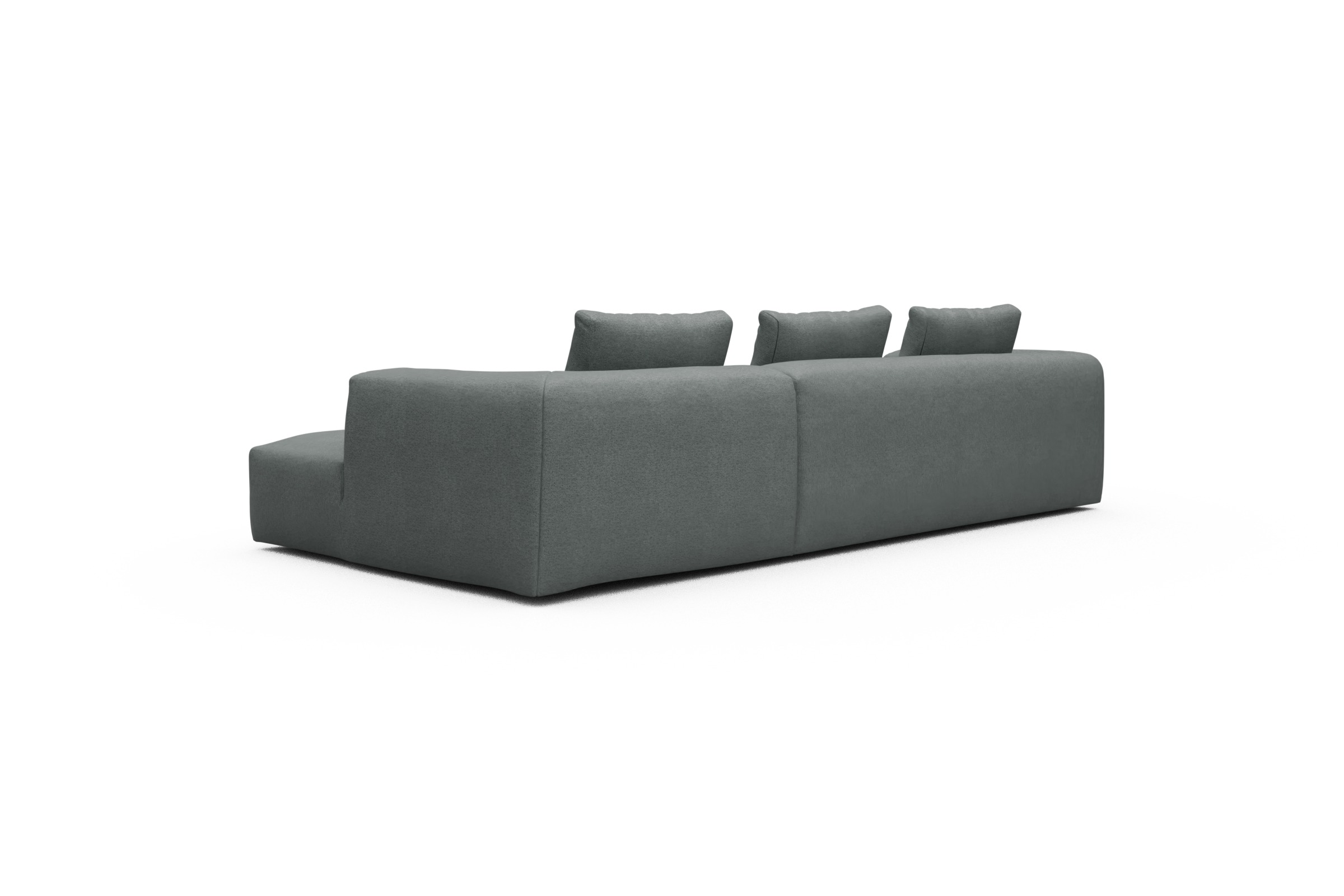 Ecksofa Fred Chaiselongue rechts mit 2,5-Sitzer Denari-Soft-Grey