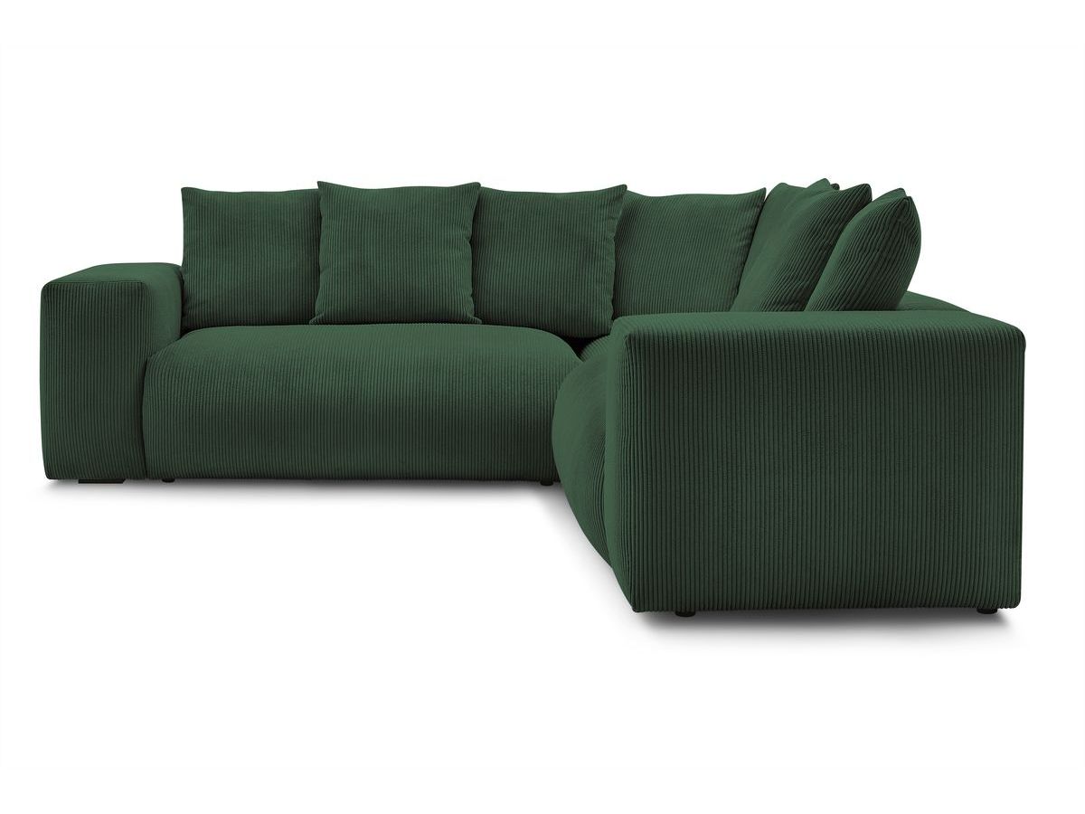 Bobochic Voltaire Ecksofa 268 × 214 cm Cordsamt Grün Ecke rechts