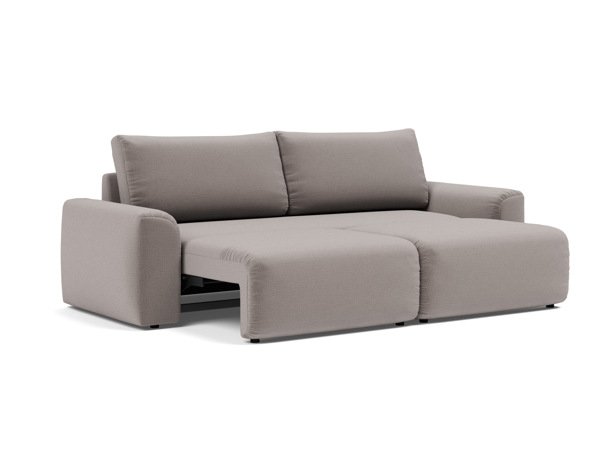 Schlafsofa Norum mit Chunky-Armlehnen Chenille Esina 418-Truffle