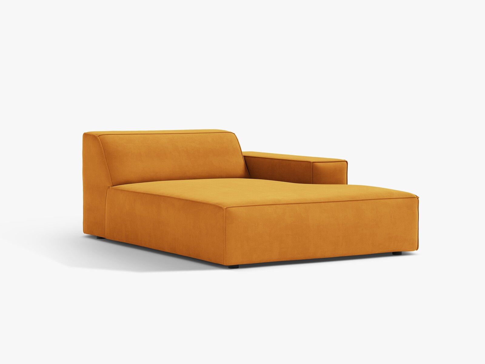 Micadoni Jodie Chaiselongue Rechts Samt Venus Gelb