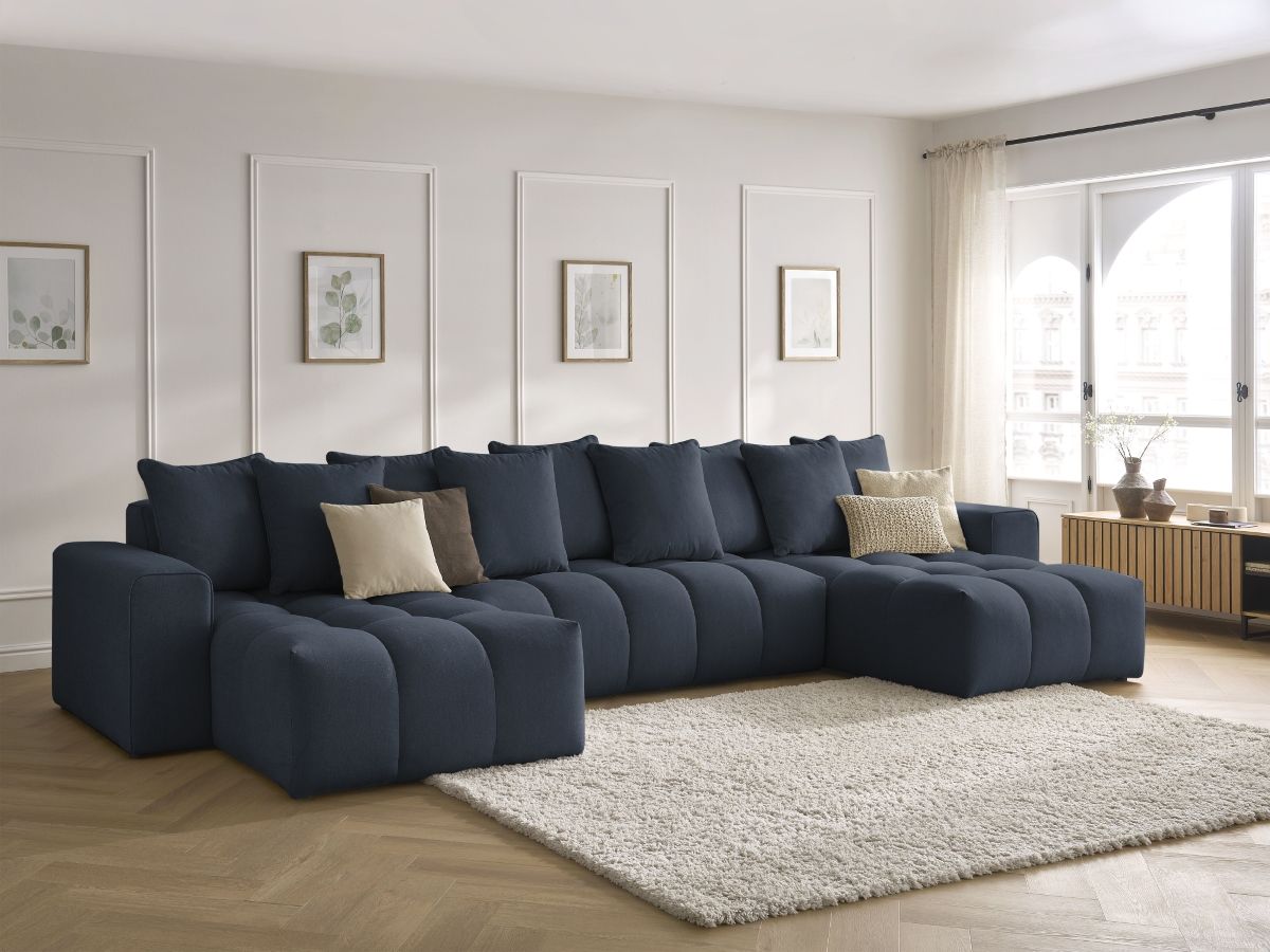 Bobochic Mont-blanc Wohnlandschaft Melange-Stoff Dunkelblau