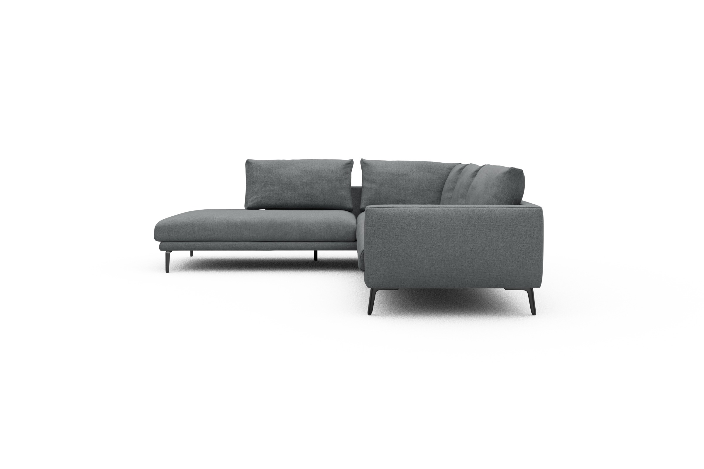 Ecksofa Karl Relax-Ecke links mit 2,5-Sitzer Casone-Gravel-Grey