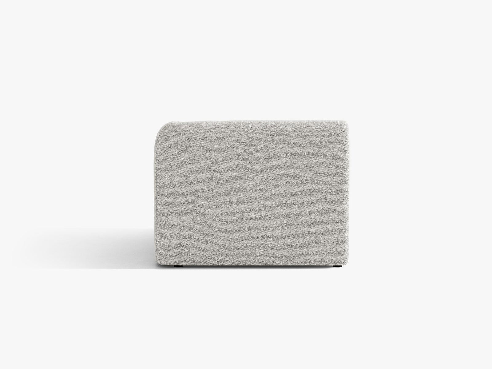 Micadoni Eckmodul Miley 1-Sitzer Rechts Boucle Baloo Hellgrau