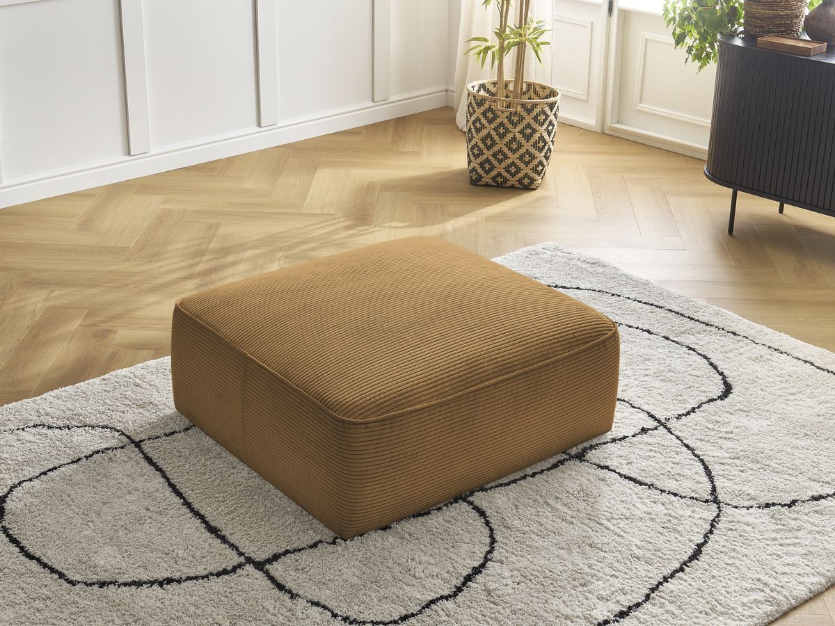 Bobochic Leopold Pouf Cordsamt Gelb