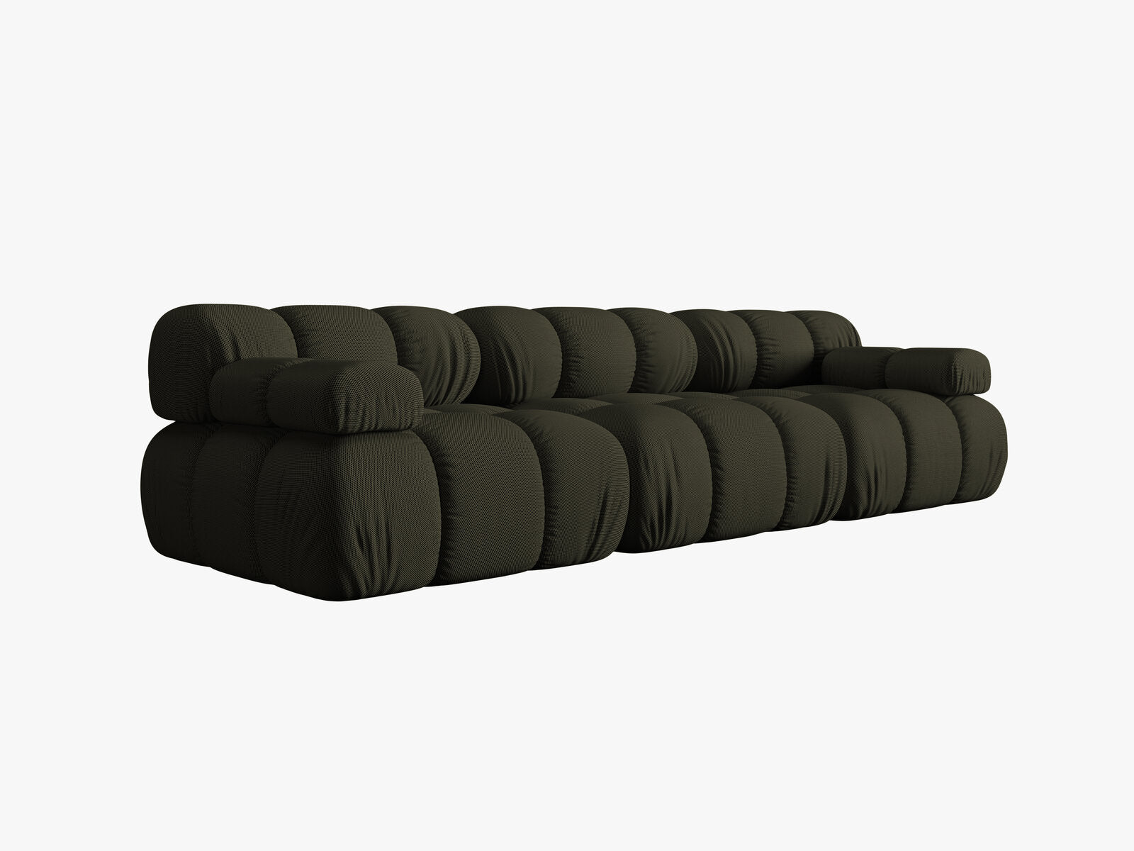 Micadoni Modulares Sofa Bellis 3-Sitzer 3D-Stoff Sonic Amazonas Grün