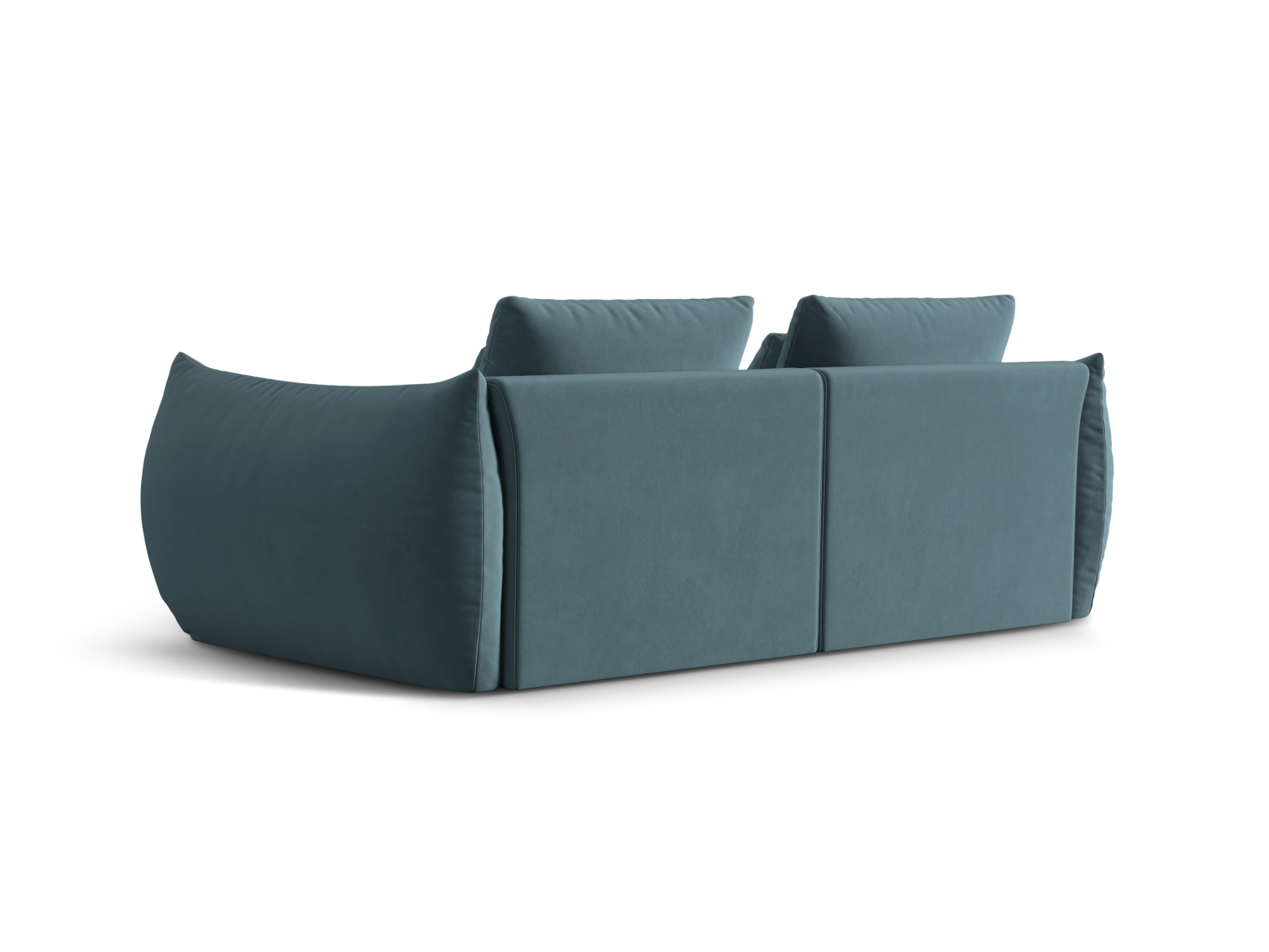 Micadoni Sofa Bloom 3-Sitzer Samt Pastellblau