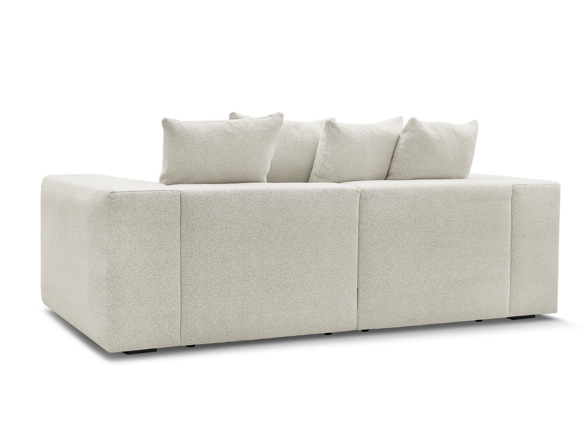 Bobochic Voltaire Sofa 3-Sitzer 248 × 100 cm Melange-Stoff Weiß