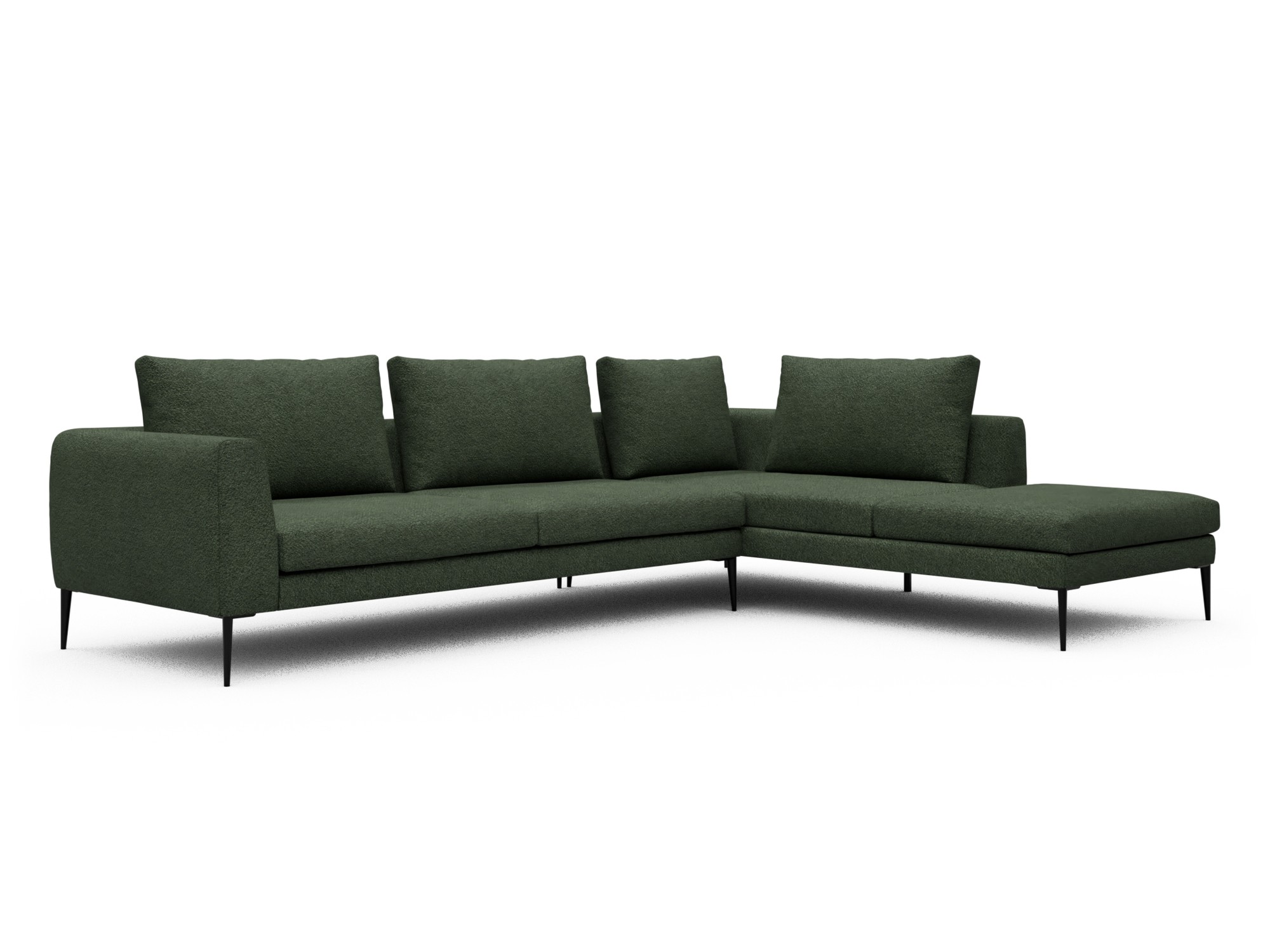Skandi Home Ecksofa Paul Relax-Ecke rechts mit 3-Sitzer Vanora-Deep-Green moebelfaktor