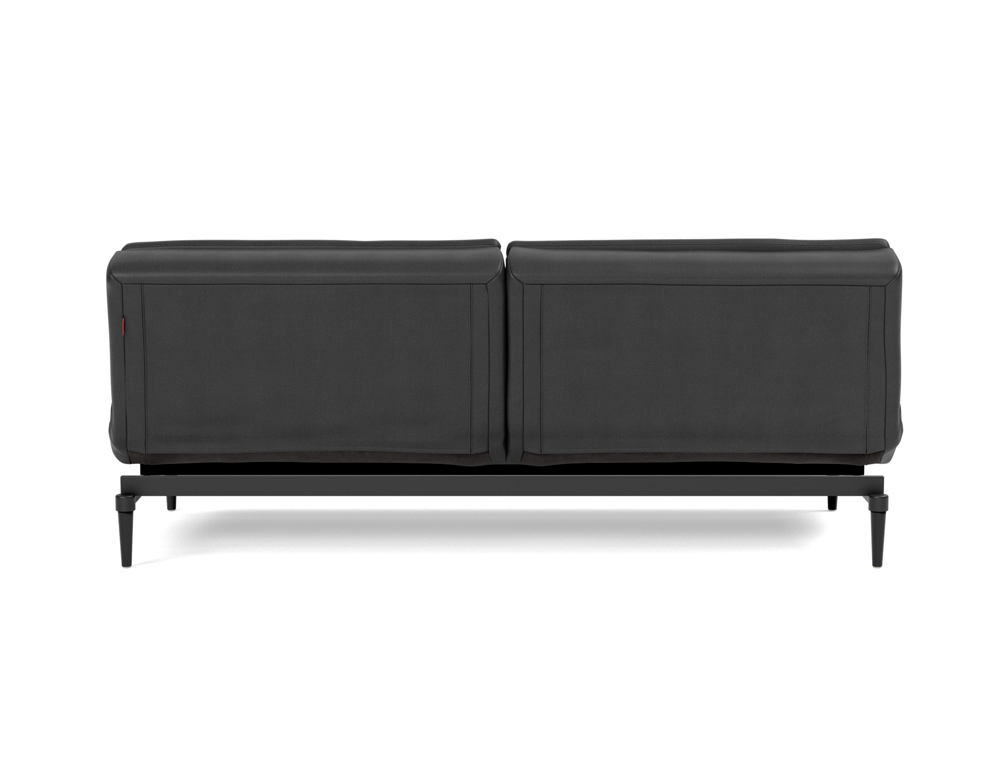 Schlafsofa Dublexo Lederoptik Faunal 550-Black Beine Styletto Eiche schwarz