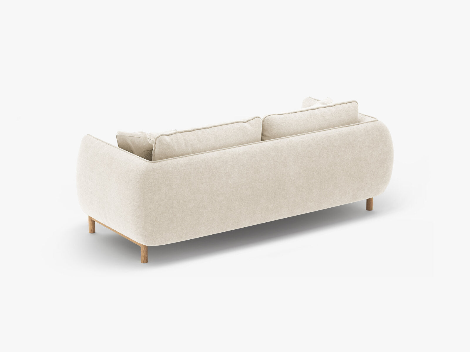 Micadoni Ada Sofa 2-Sitzer Strukturierter Stoff Wind Elfenbein
