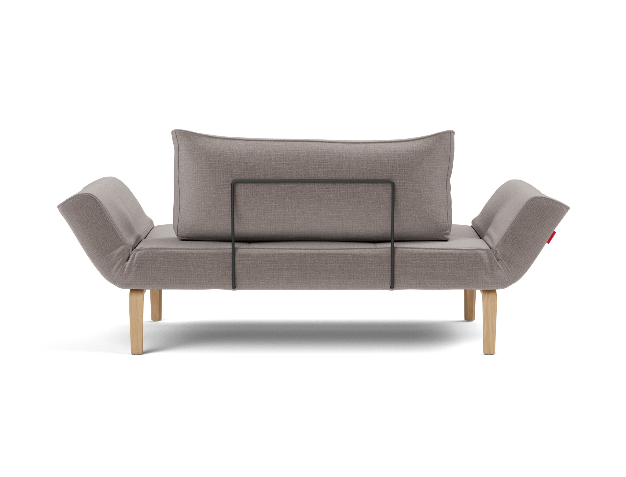 Tagesbett Zeal Chenille Esina 418-Truffle Beine Bow Eiche