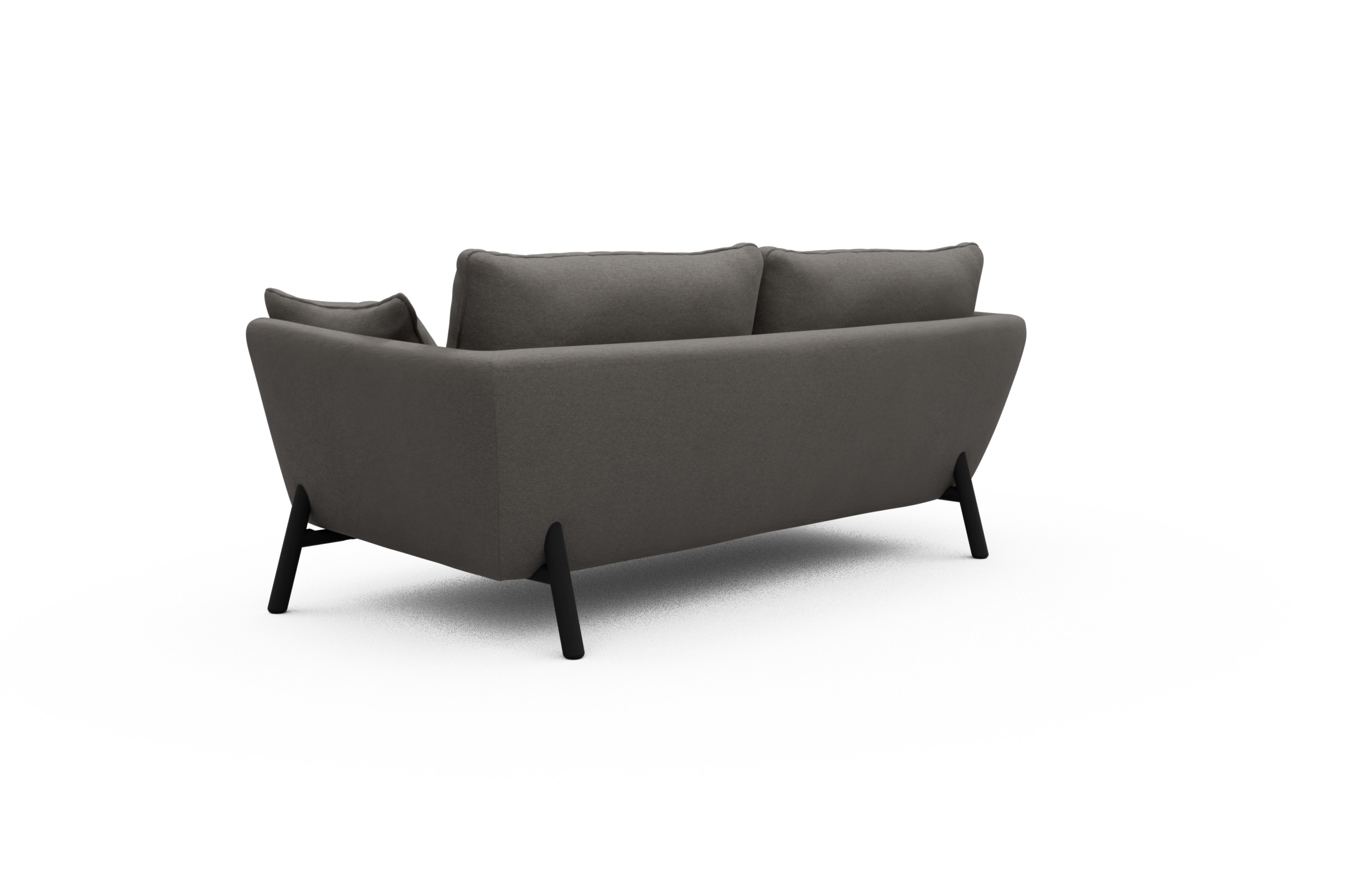 Sofa Emil 2-Sitzer Beinfarbe Eiche Schwarz Satya-Taupe