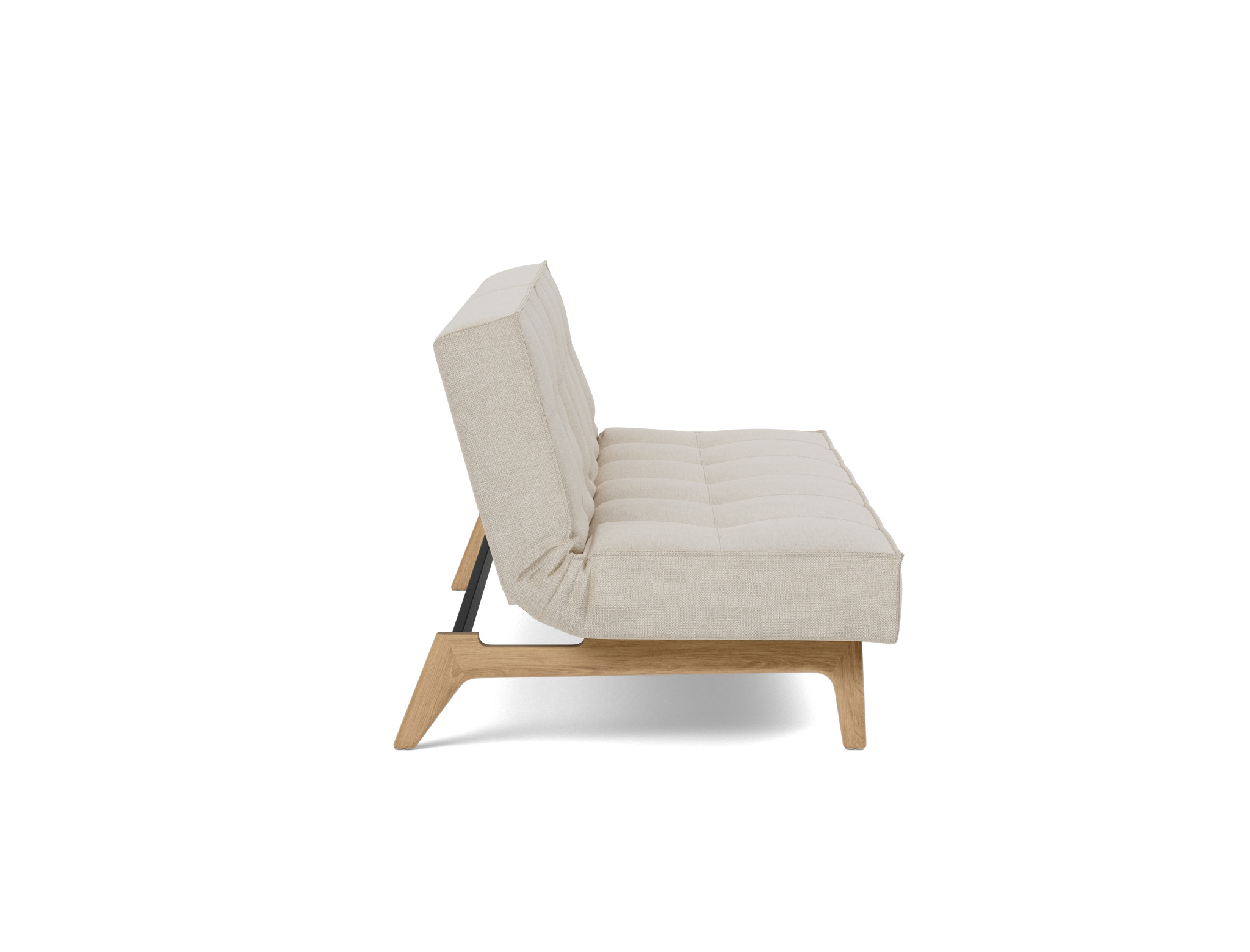 Schlafsofa Splitback Flachgewebe Phobos 586-Latte Beine Eiche