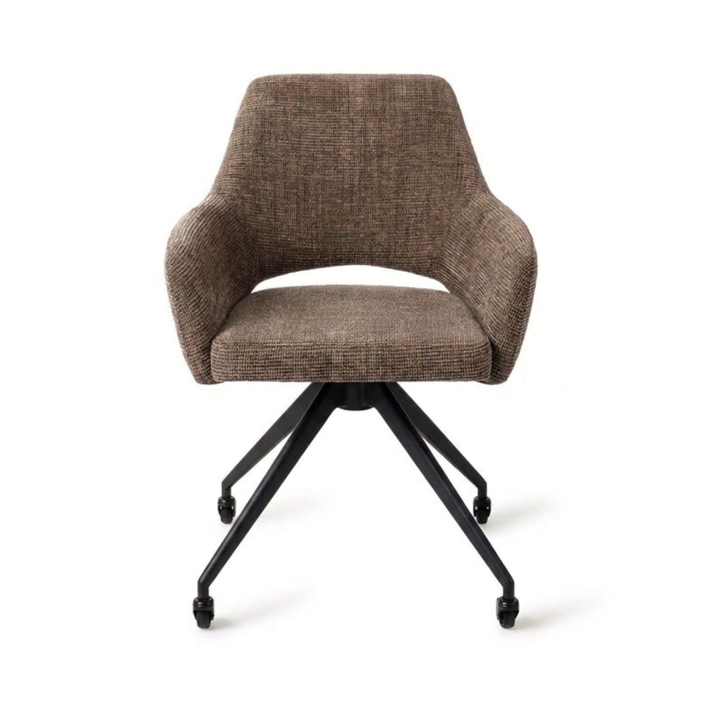 Jesper Home Esszimmerstuhl Yanai Checked Chestnut Glide Schwarz