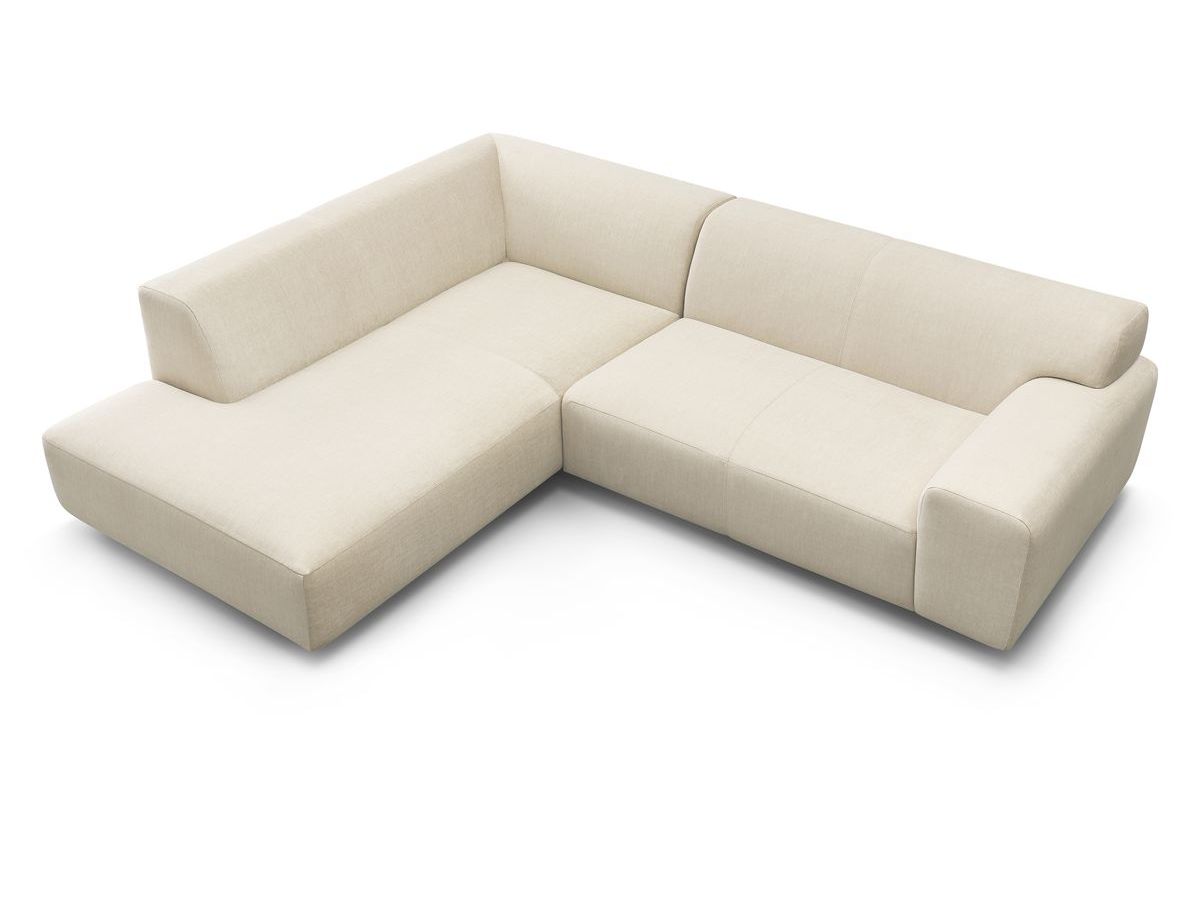 Bobochic Lavena Ecksofa 272 × 220 cm Samt Beige Ecke links