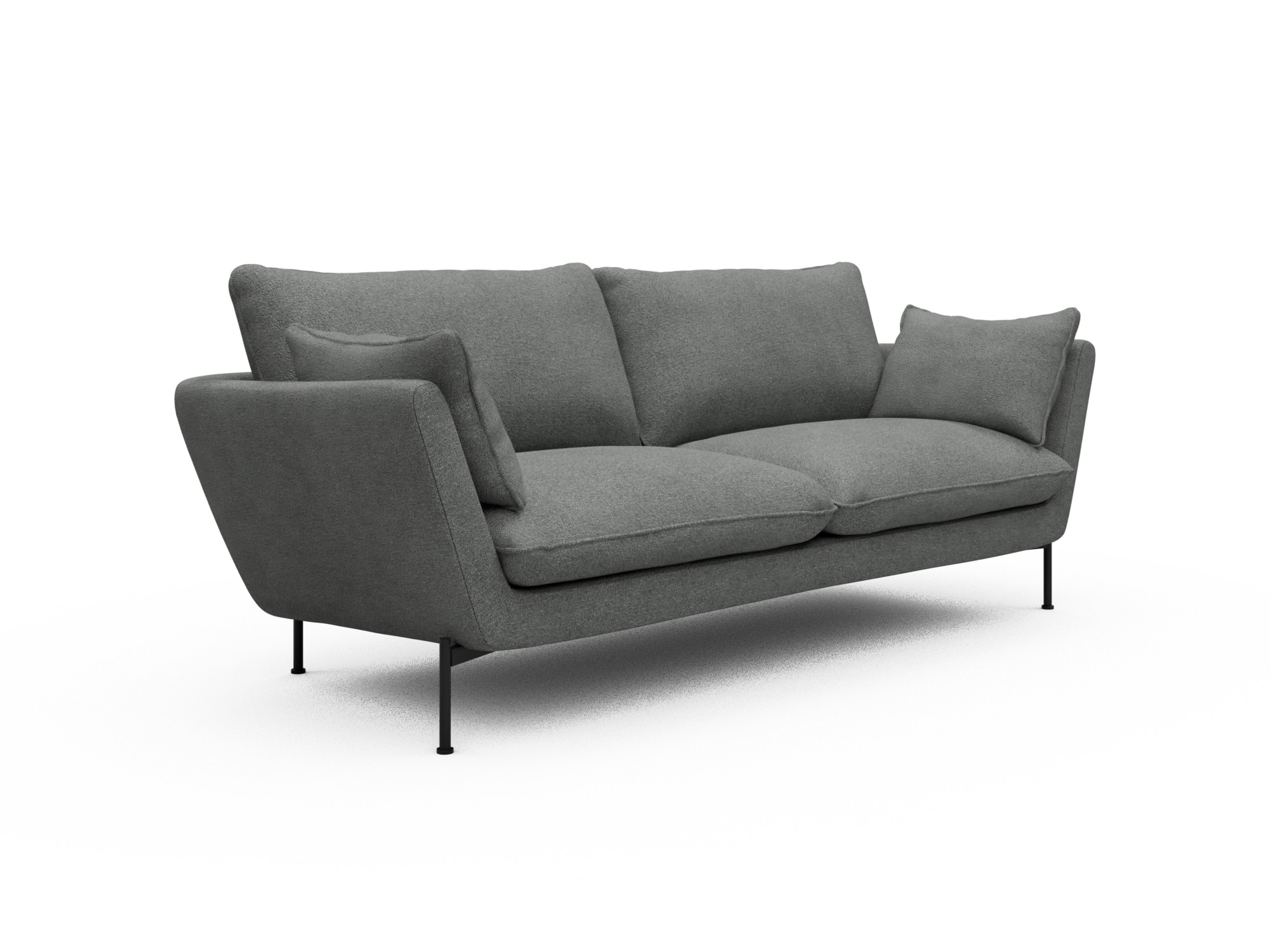 Skandi Home Sofa Anton 3-Sitzer Boucle-Ash-Grey moebelfaktor